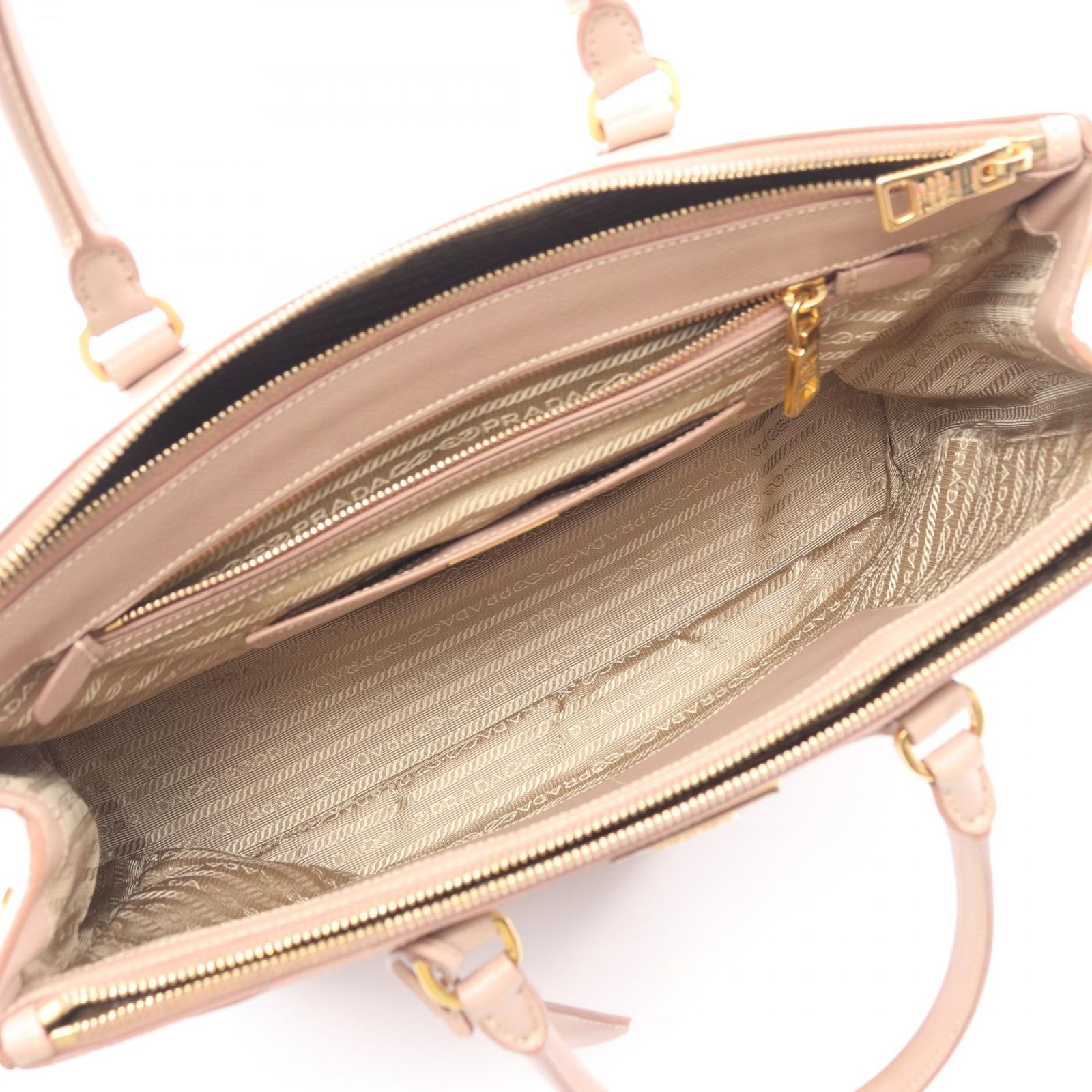 プラダ PRADA ハンドバッグ ガレリア ピンクベージュ サフィアーノ