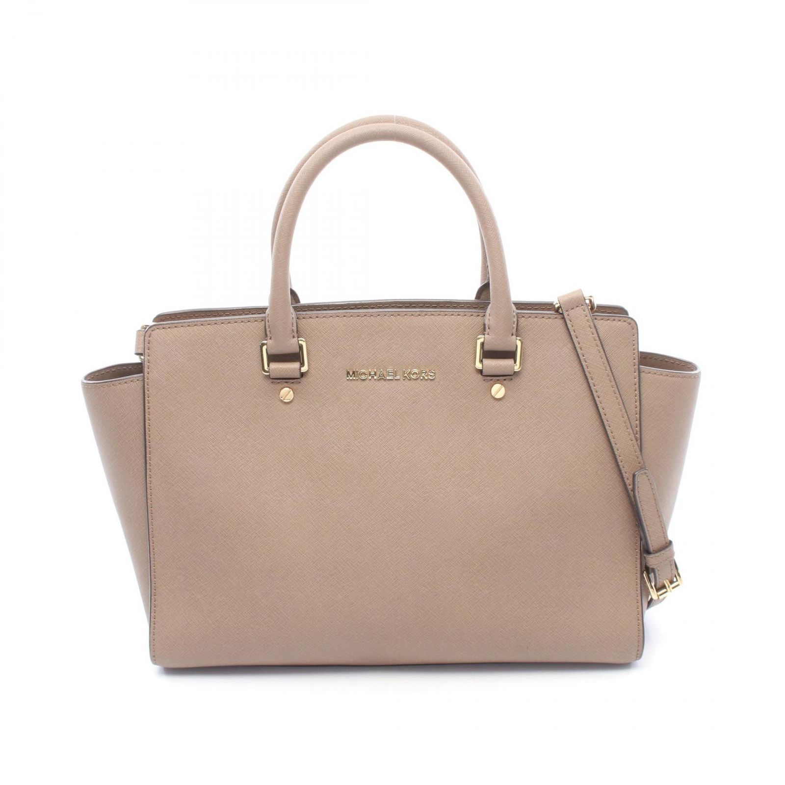 マイケルコース Michael Kors ハンドバッグ SELMA セルマ ラージ 2WAY ブラウン レザー 2wayハンド レディース Used A