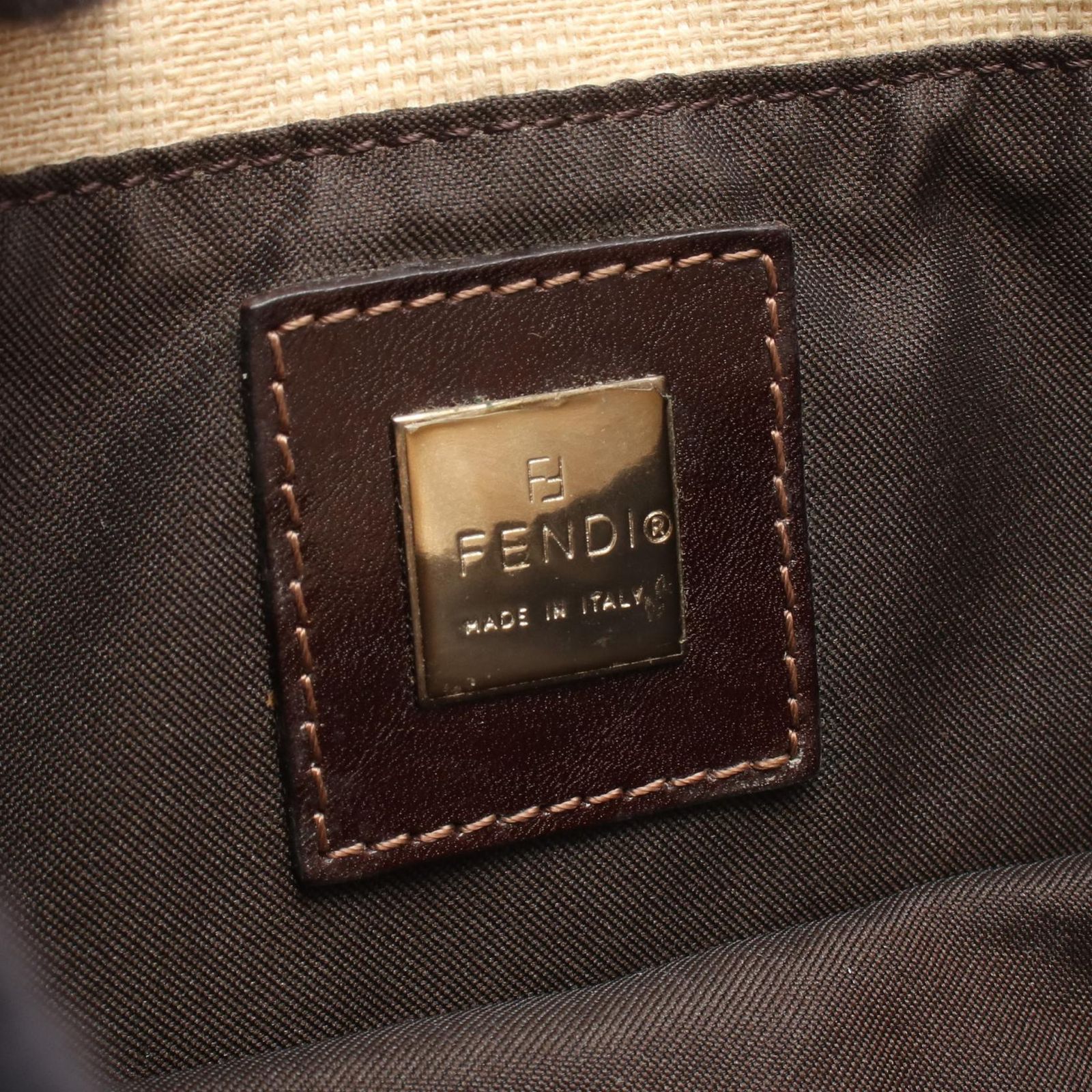 フェンディ FENDI ショルダーバッグ ズッカ マンマバケット ベージュ