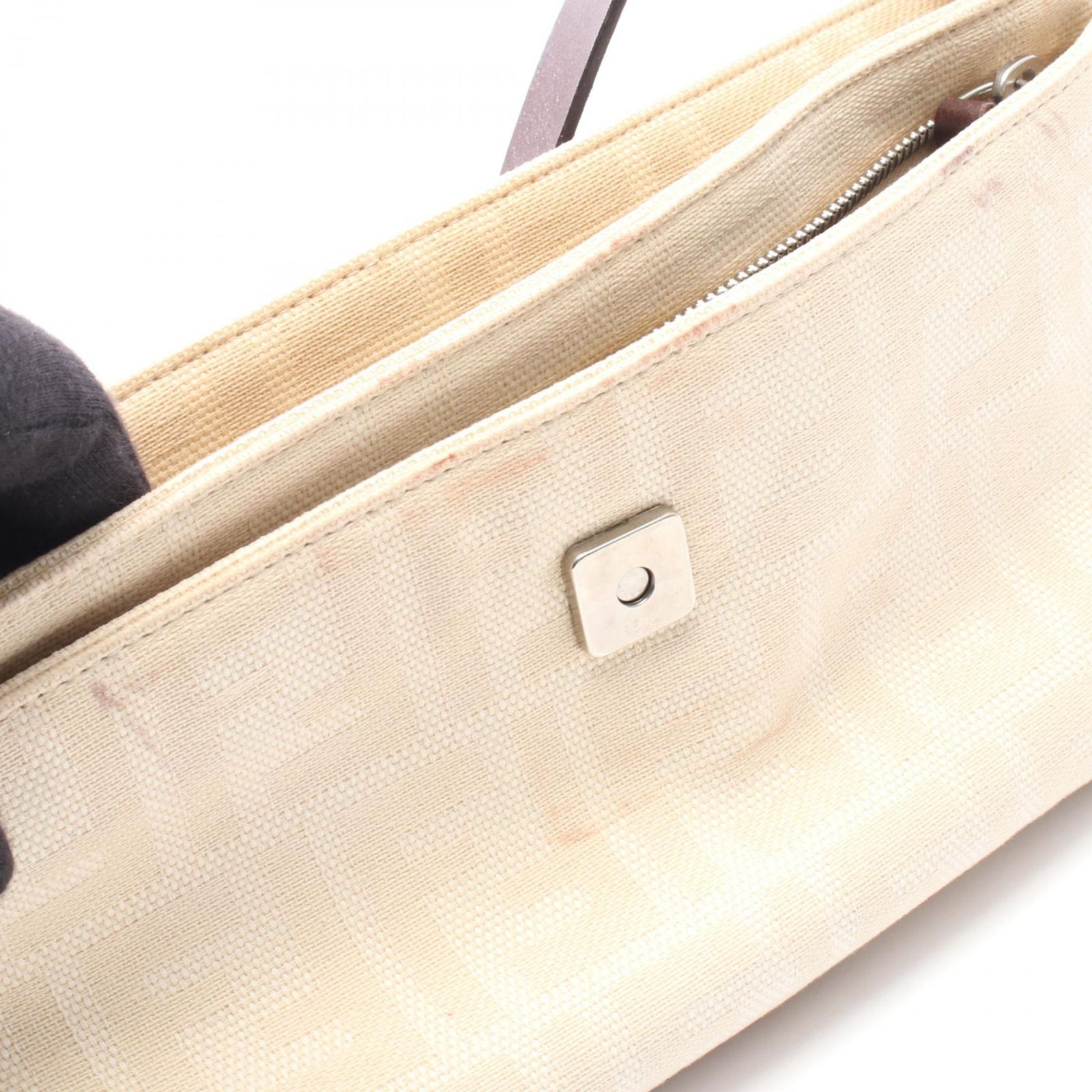フェンディ FENDI ズッカ マンマバケット スクエア カバン 肩掛け ショルダーバッグ キャンバス ベージュ FENDI（フェンディ） ズッカ マンマバケット ショルダーバッグ