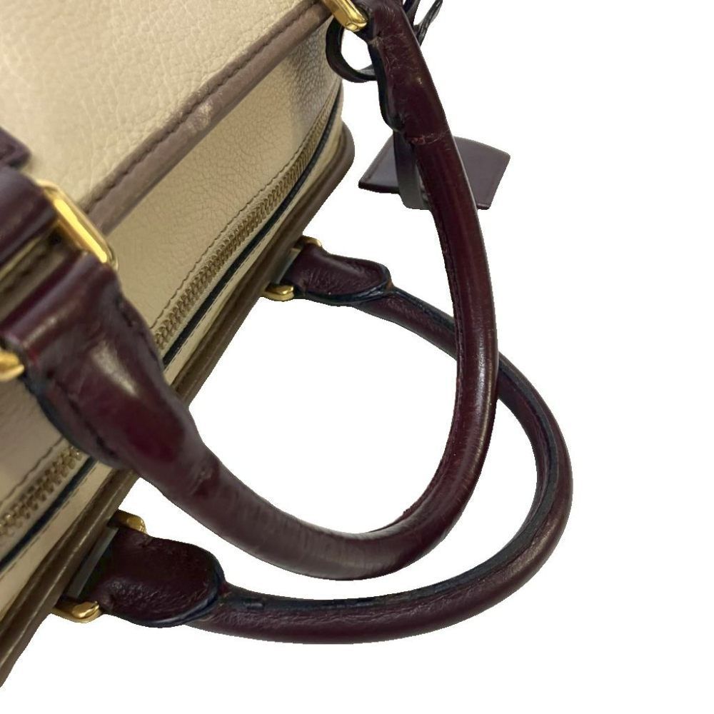 ロエベ LOEWE アマソナ28 トリコロール ハンドバッグ 皮革 ベージュ ロエベ LOEWE アマソナ28 トリコロール ハンドバッグ 皮革 ベージュ