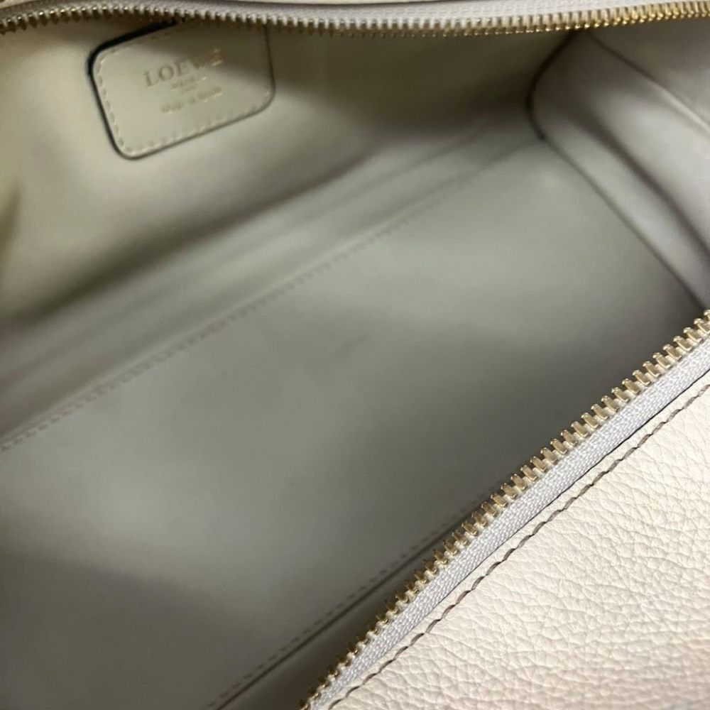 ロエベ LOEWE アマソナ28 トリコロール ハンドバッグ 皮革 ベージュ ロエベ LOEWE アマソナ28 トリコロール ハンドバッグ 皮革 ベージュ