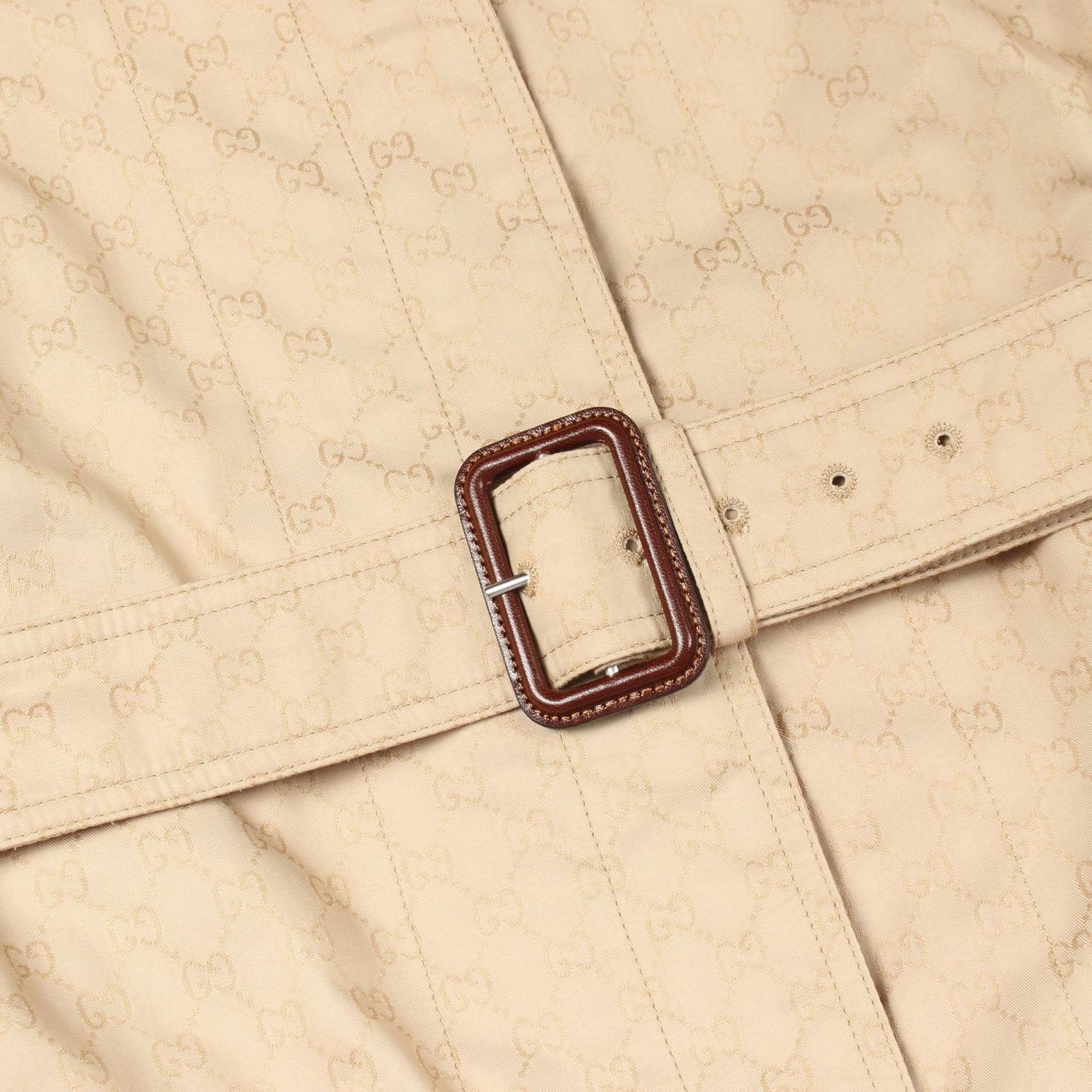 グッチ GUCCI トレンチコート GG柄 ワイドスリーブ ロング 771441 ナイロン トレンチコート レディース Used A
