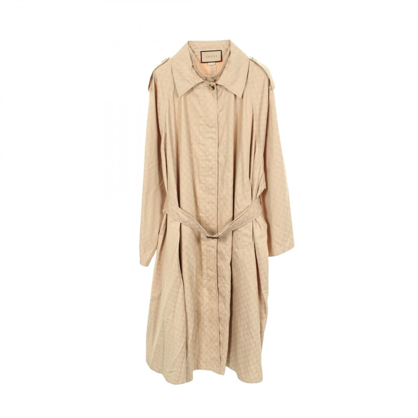 グッチ GUCCI トレンチコート GG柄 ワイドスリーブ ロング 771441 ナイロン トレンチコート レディース Used A