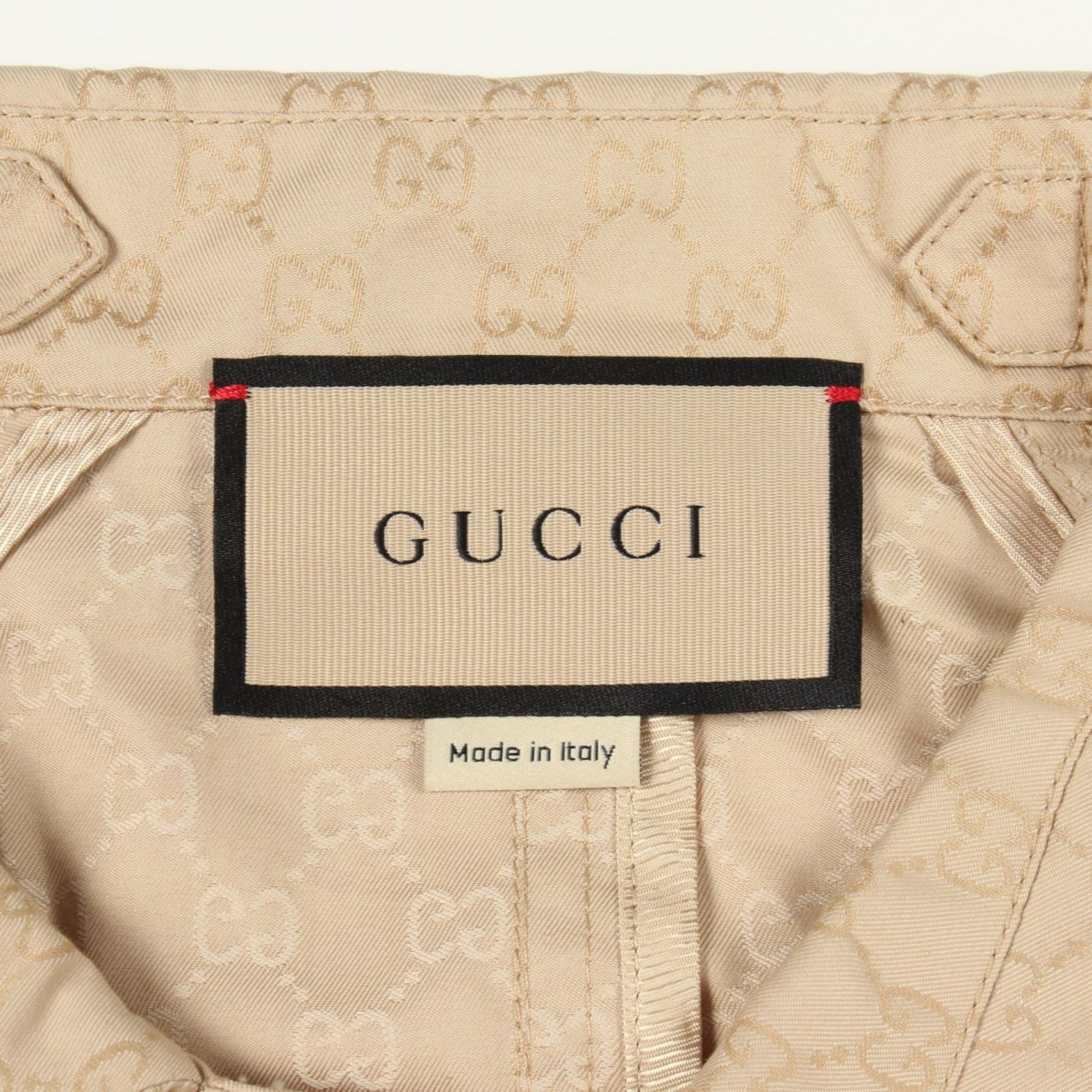 グッチ GUCCI トレンチコート GG柄 ワイドスリーブ ロング 771441 ナイロン トレンチコート レディース Used A