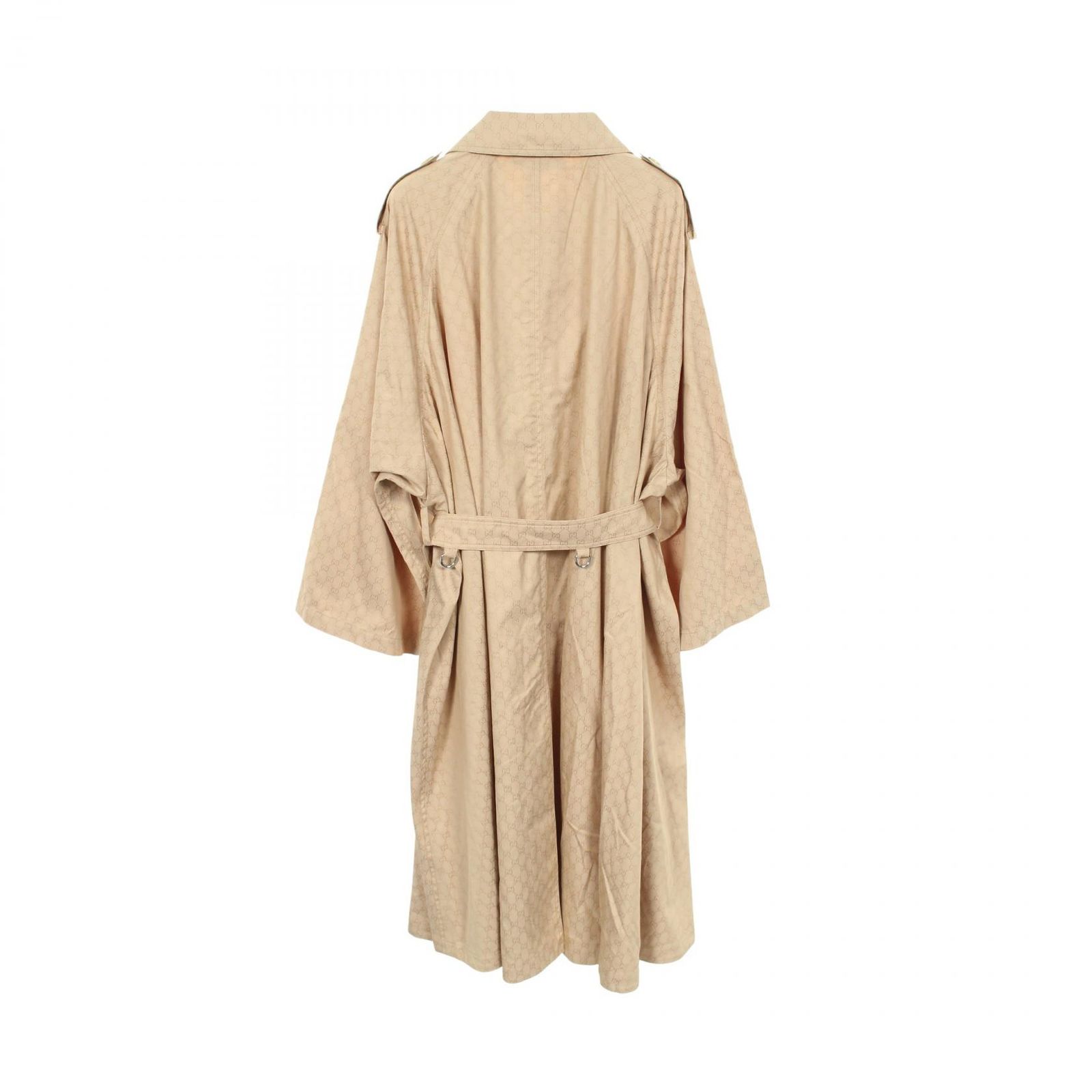グッチ GUCCI トレンチコート GG柄 ワイドスリーブ ロング 771441 ナイロン トレンチコート レディース Used A