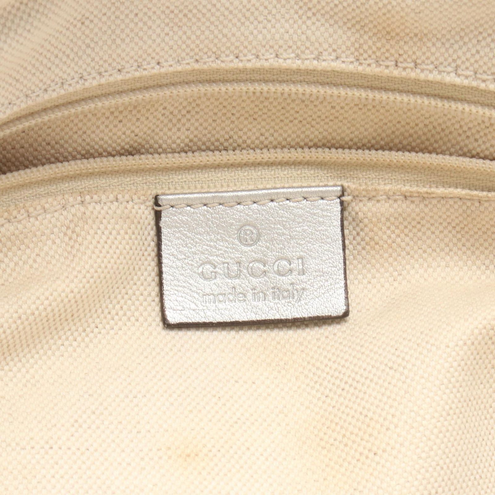グッチ GUCCI ハンドバッグ スーキー グッチシマ 2WAY 223974 シルバー レザー スーキー 2wayショルダー レディース Used B