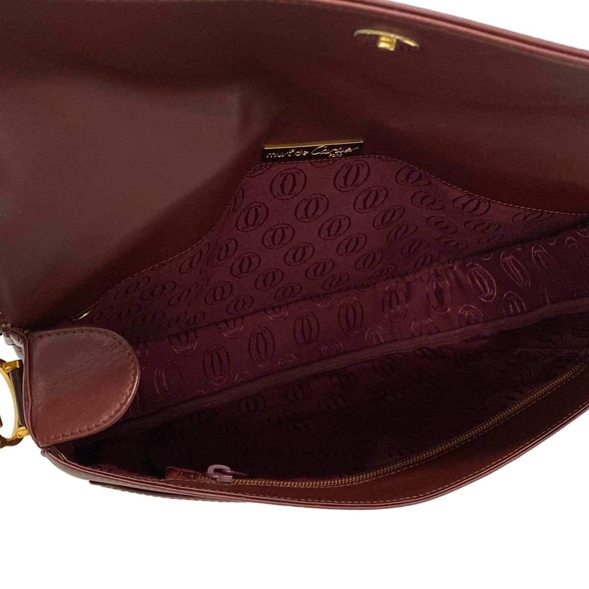 Cartier(カルティエ) ショルダーバッグ マストライン ボルドー レザー
