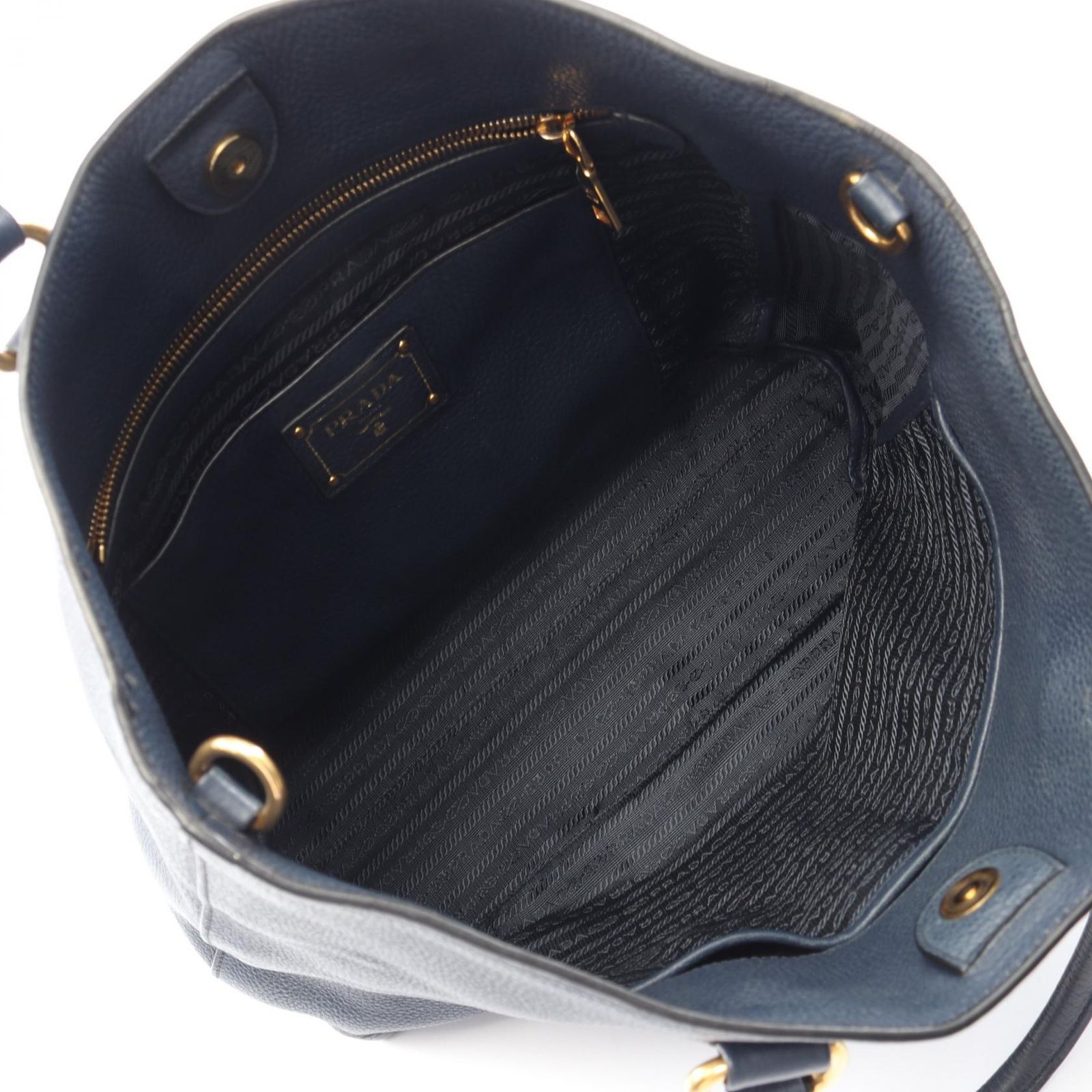 プラダ PRADA トートバッグ VITELLO PHENIX 2WAY 1BG865 ネイビー 