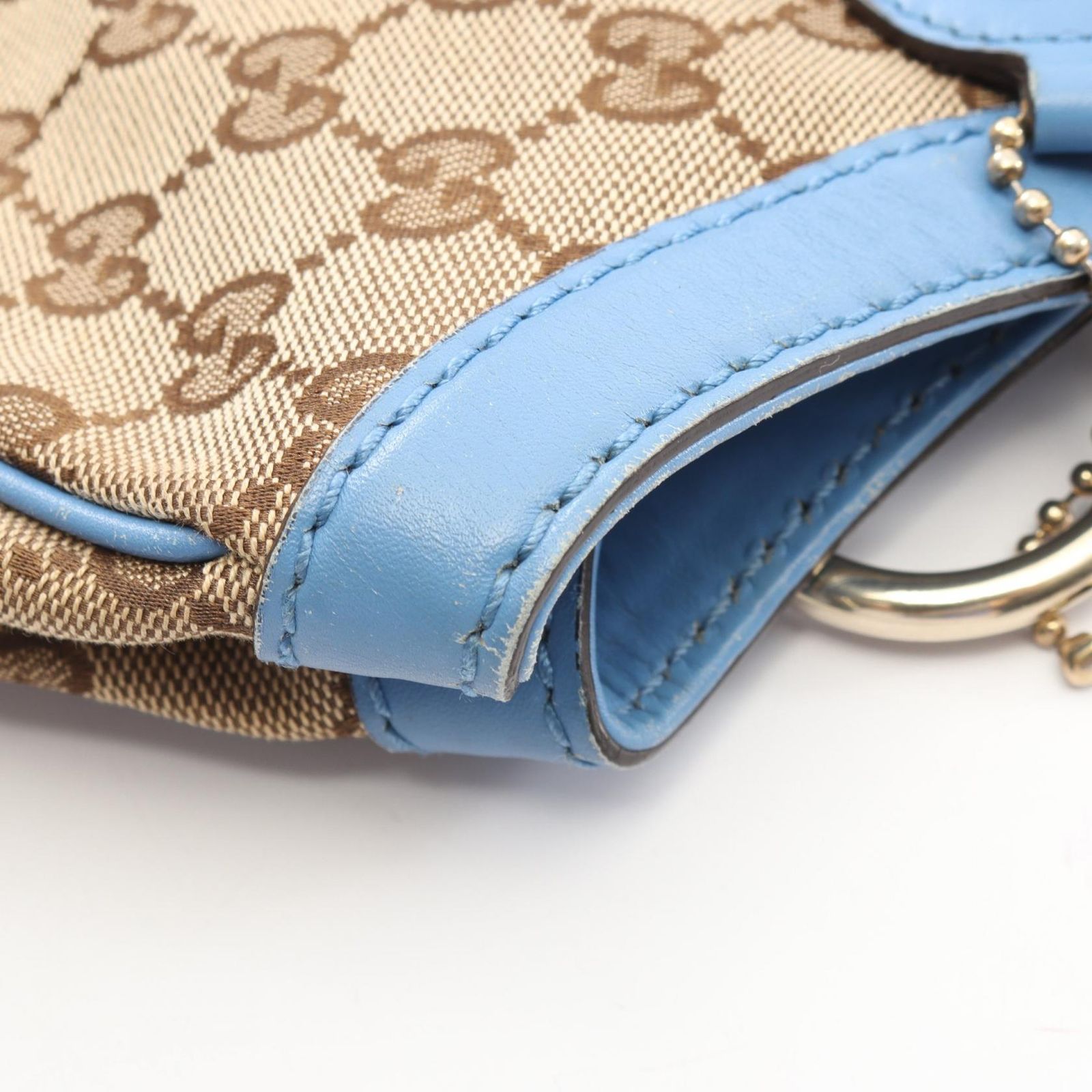 グッチ GUCCI ショルダーバッグ スーキー GGキャンバス 211943 ベージュ/ライトブルー キャンバス レザー スーキー トートバッグ レディース Used B グッチ GUCCI ショルダーバッグ スーキー GGキャンバス 211943 ベージュ/ライトブルー キャンバス レザー スーキー トートバッグ レディース Used B