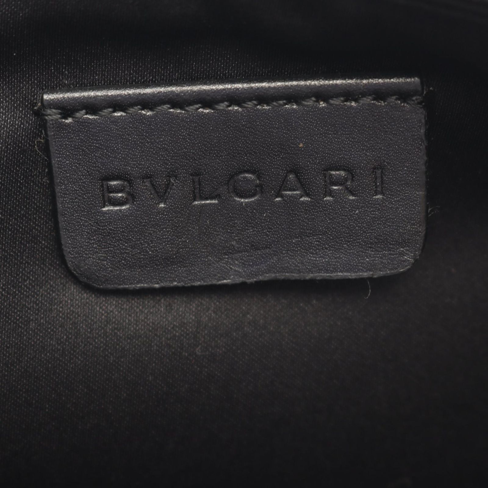 ブルガリ BVLGARI ショルダーバッグ ロゴマニア ブラック/アイボリー キャンバス レザー ロゴマニア ワンショルダー レディース Used B