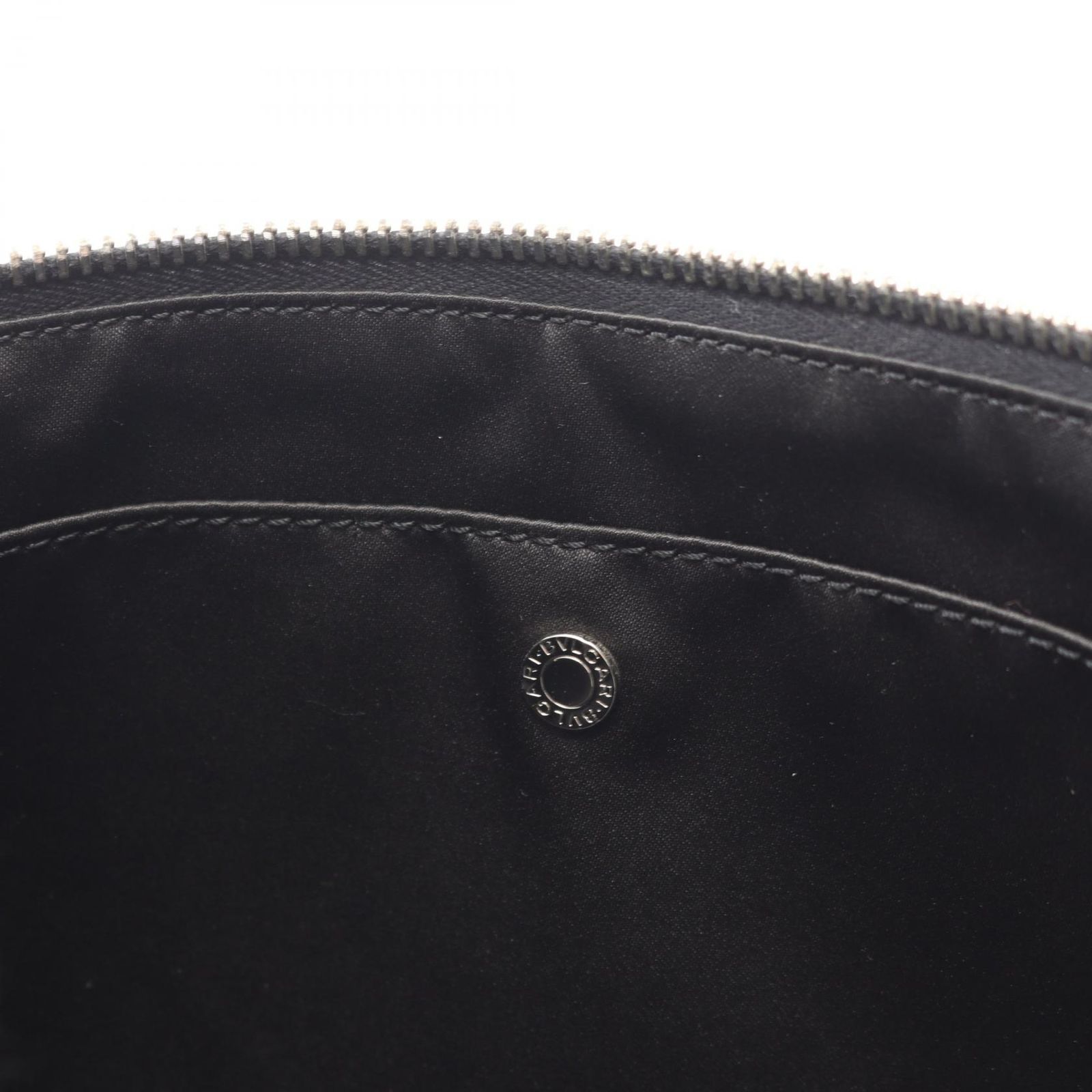 ブルガリ BVLGARI ショルダーバッグ ロゴマニア ブラック/アイボリー キャンバス レザー ロゴマニア ワンショルダー レディース Used B