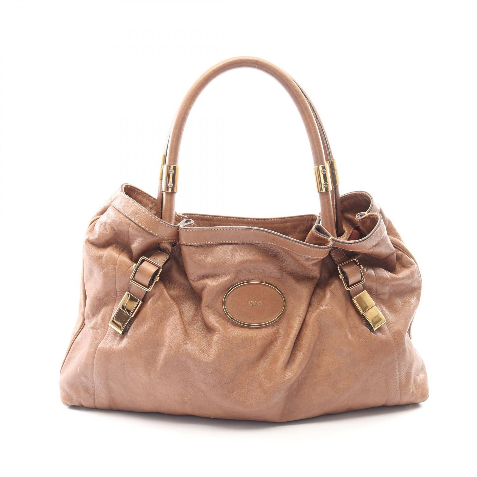 クロエ Chloe ハンドバッグ ヴィクトリア ブラウン レザー ヴィクトリア ハンド レディース Used B