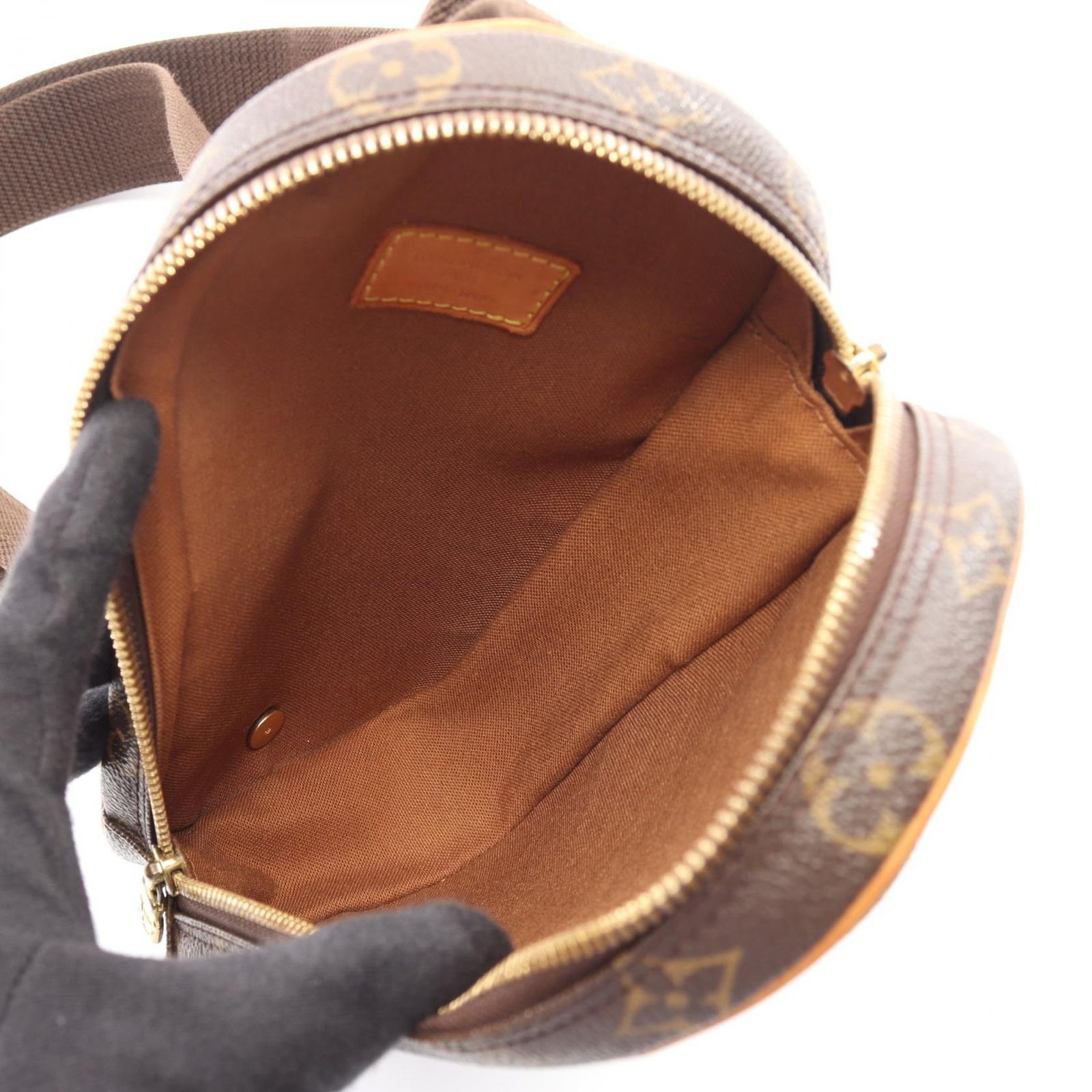 ルイ・ヴィトン LOUIS VUITTON ウエストバッグ ボディバッグ ポシェットガンジュ M51870 PVCコーティングキャンバス レザー ポシェット ガンジュ ユニセックス Used B