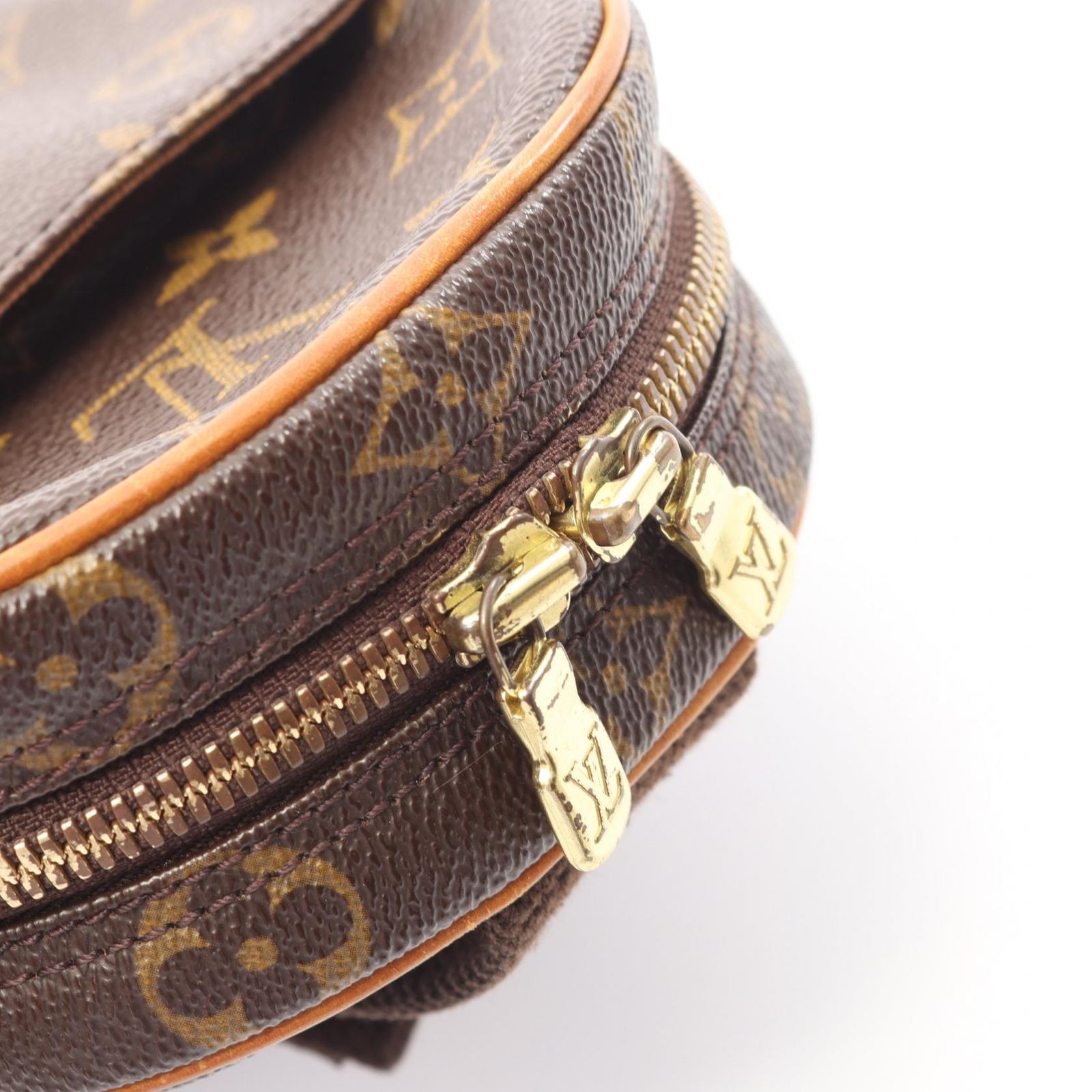 ルイ・ヴィトン LOUIS VUITTON ウエストバッグ ボディバッグ ポシェットガンジュ M51870 PVCコーティングキャンバス レザー ポシェット ガンジュ ユニセックス Used B