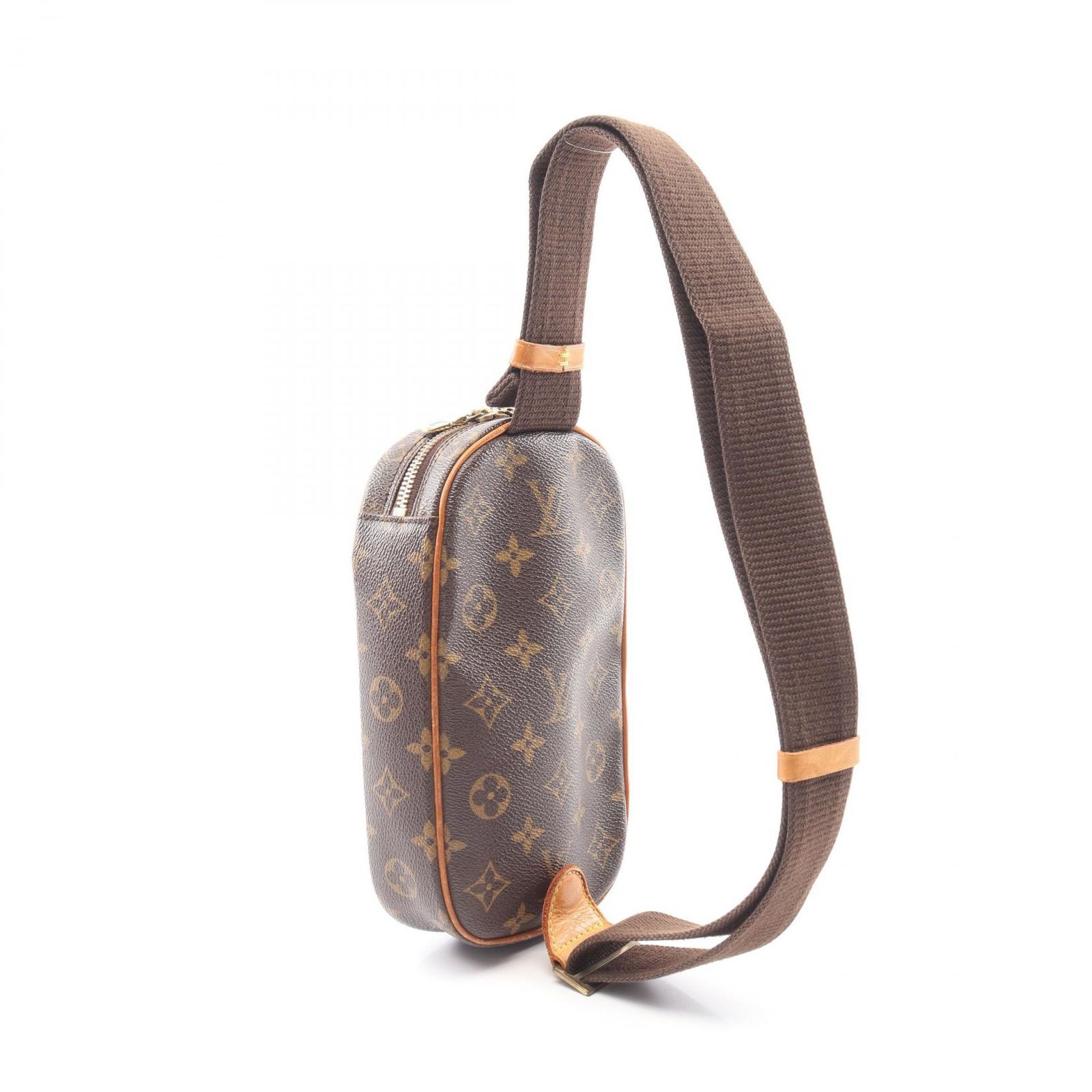 ルイ・ヴィトン LOUIS VUITTON ウエストバッグ ボディバッグ ポシェットガンジュ M51870 PVCコーティングキャンバス レザー ポシェット ガンジュ ユニセックス Used B