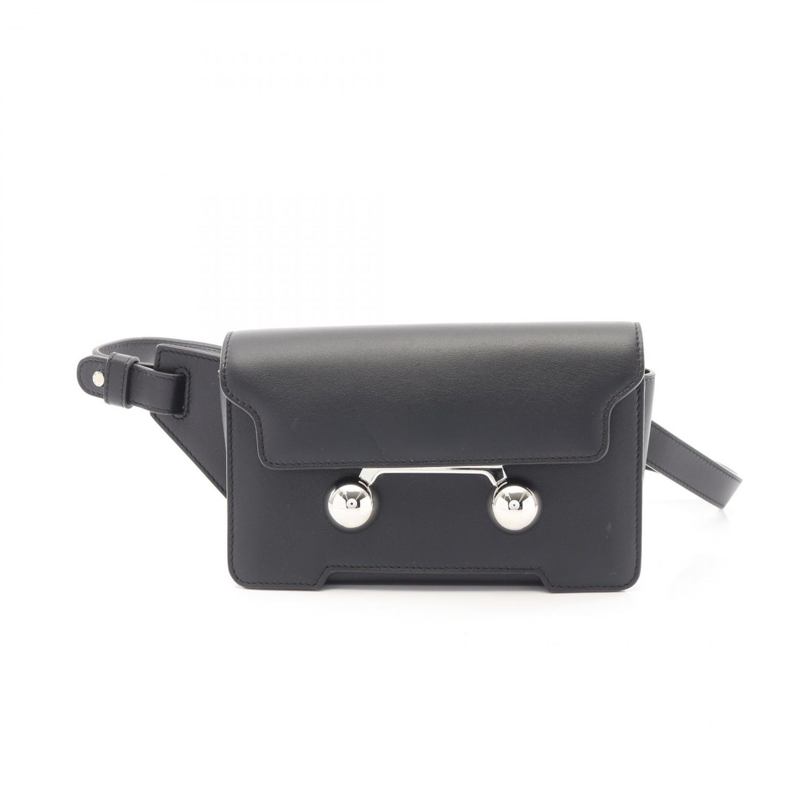 マルニ MARNI ウエストバッグ ボディバッグ トランカロー MUMQ0022U0 ブラック レザー トランカロー ショルダー メンズ Used A