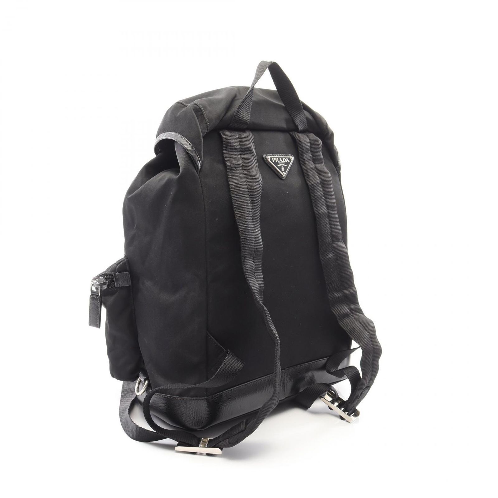 プラダ PRADA リュックサック バックパック TESSUTO ブラック ナイロン サフィアーノレザー バックパック レディース Used B プラダ PRADA リュックサック バックパック TESSUTO ブラック ナイロン サフィアーノレザー バックパック レディース Used B