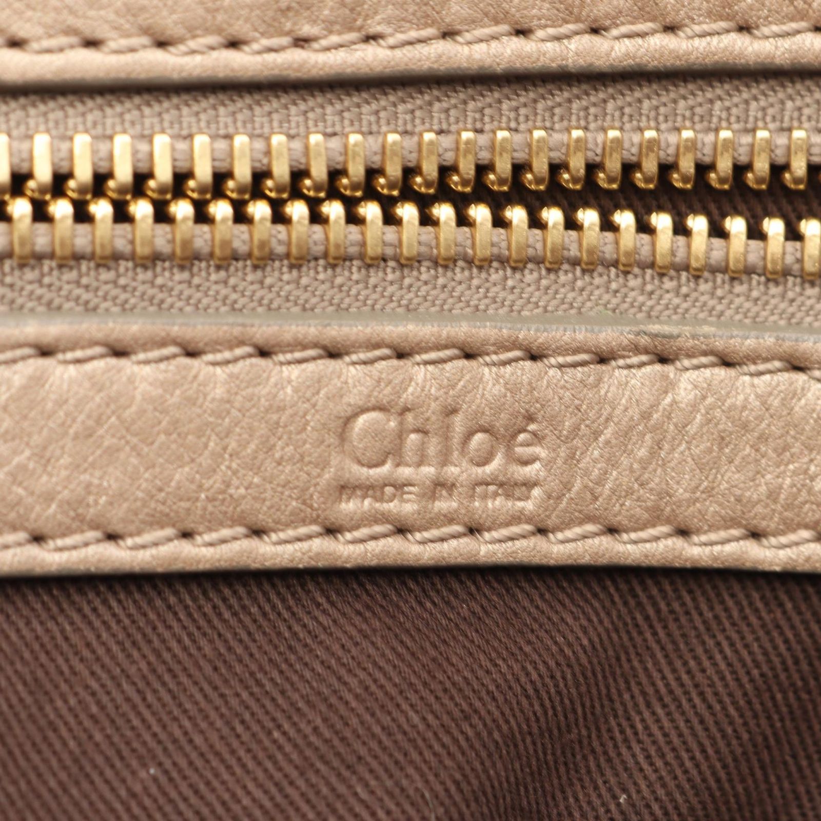 クロエ Chloe ハンドバッグ ベイ ダークブラウン レザー ベイ ハンドバッグ レディース Used B