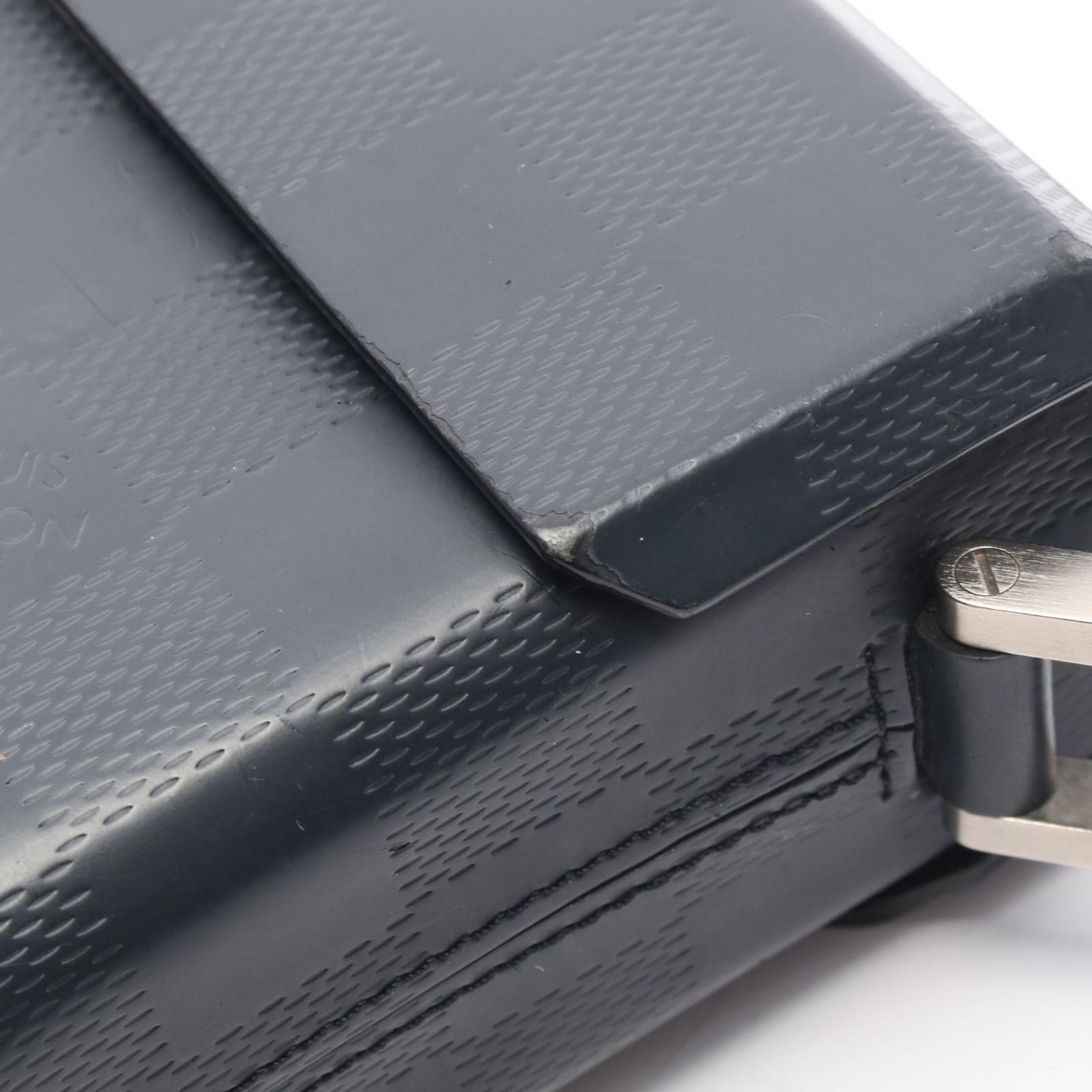 ルイ・ヴィトン LOUIS VUITTON ショルダーバッグ マーティ ダミエグラセ マリンブルー M92160 マリンブルー レザー マーティ レディース Used B