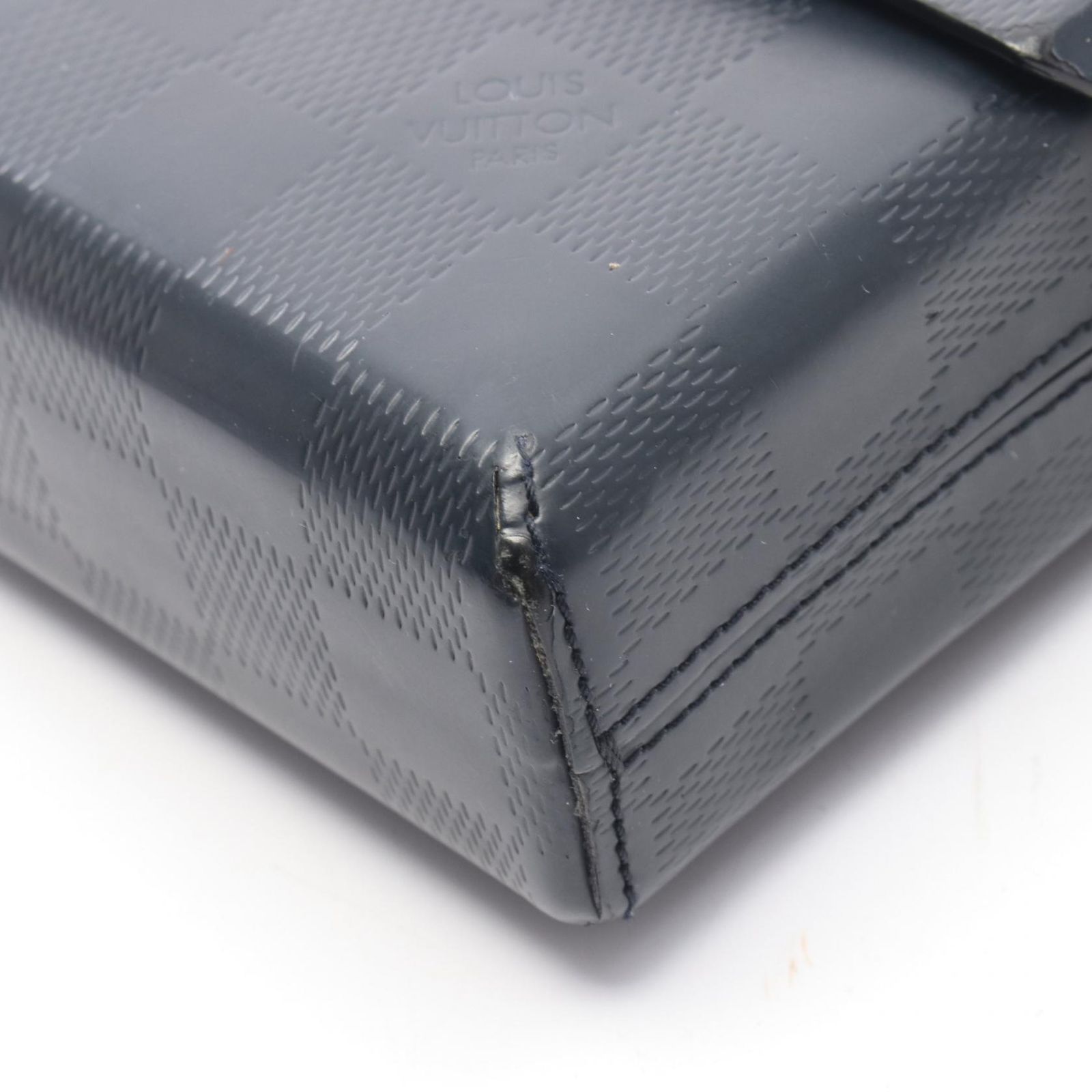 ルイ・ヴィトン LOUIS VUITTON ショルダーバッグ マーティ ダミエグラセ マリンブルー M92160 マリンブルー レザー マーティ レディース Used B