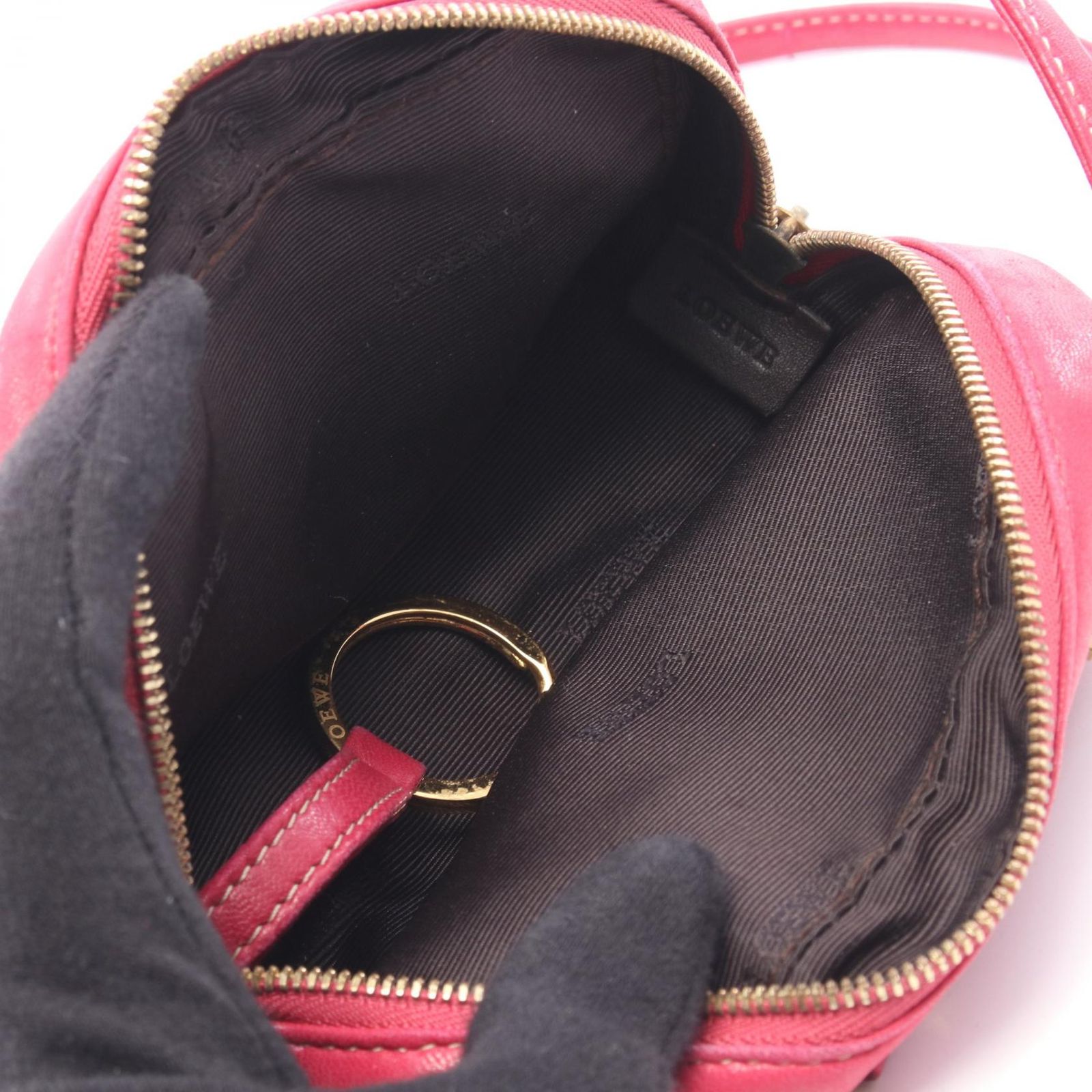 ロエベ LOEWE ハンドバッグ アマソナ マイクロミニ 2WAY ピンク レザー アマソナ マイクロミニ レディース Used B