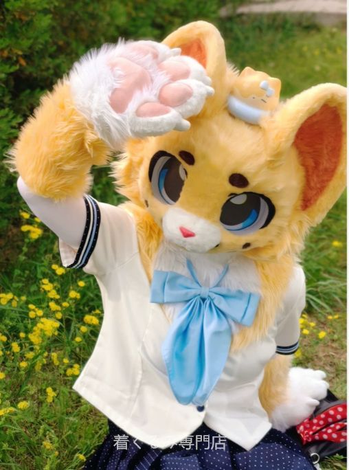 犬　猫　着ぐるみ ヘッド全頭　ヘッド ケモノ ファースーツ ぬいぐるみ コスプレ コスチューム kigurumi 一点物 B705