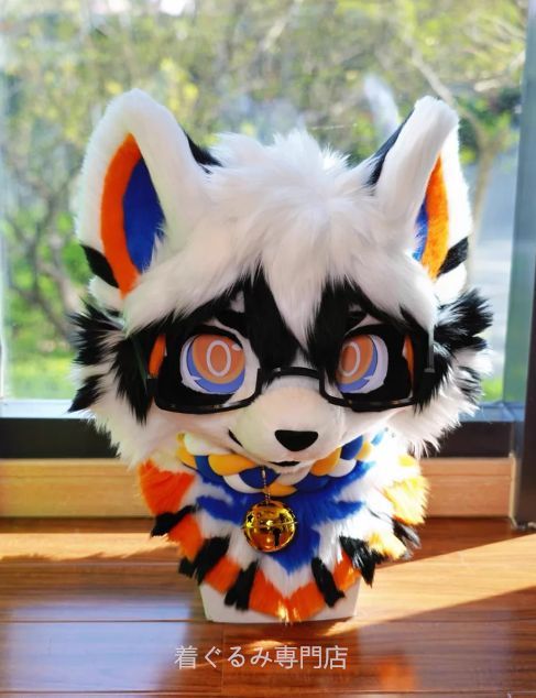 犬 猫 着ぐるみ ヘッド全頭 ヘッド ケモノ ファースーツ ぬいぐるみ コスプレ コスチューム kigurumi 一点物 B711