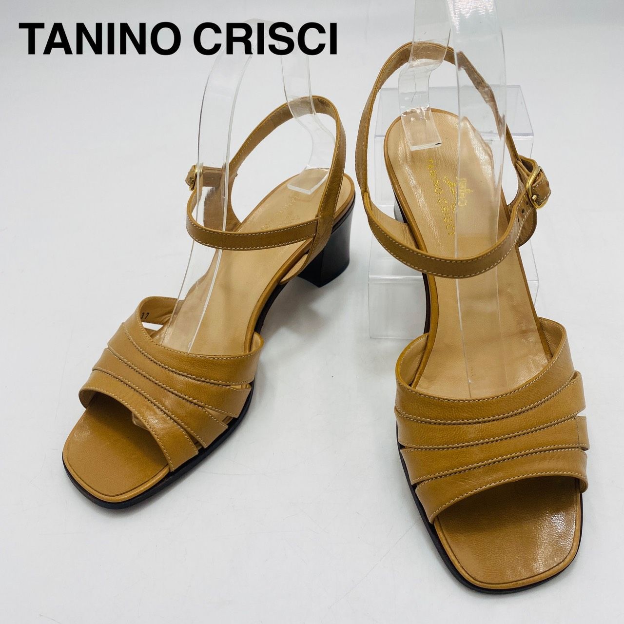 TANINO CRISCI タニノクリスチー マルチストラップサンダル スクエア 