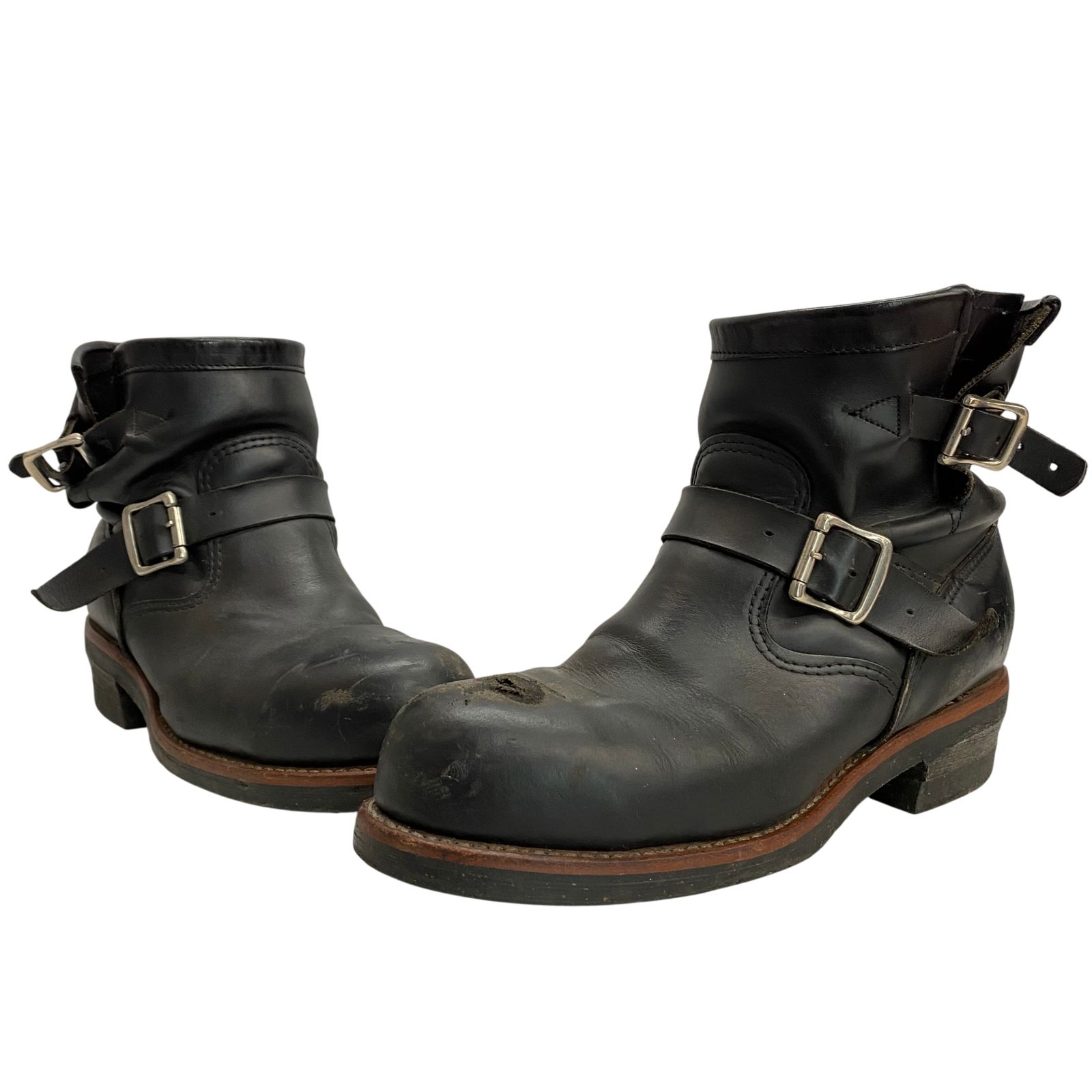 チペワ CHIPPEWA 黒タグ USA製 レザー スチールトゥエンジニアブーツ 
