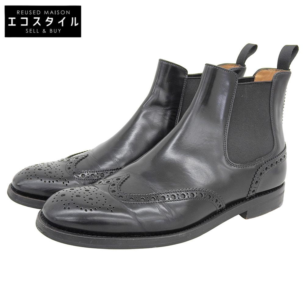 Church's チャーチ KETSBY サイドゴアタイプ ウィングチップ ショートブーツ シューズ レディース 黒 ブラック 36 1/2 36 1/2