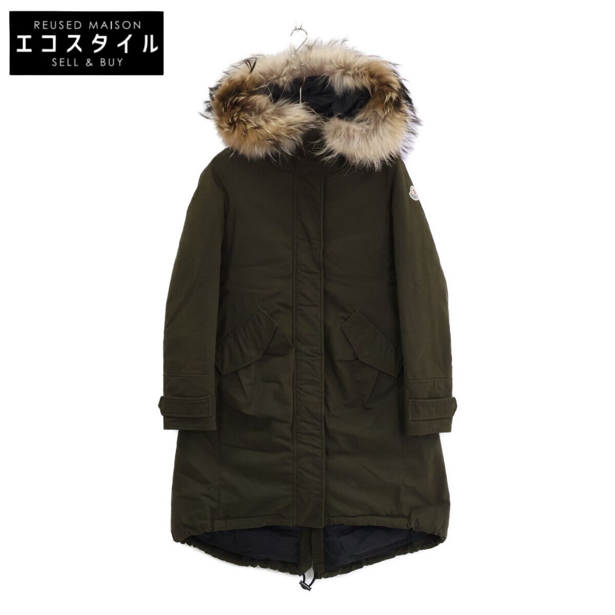 MONCLER モンクレール EVANTHIA エヴァンシア ラクーンファー付 ダウンモッズ 00