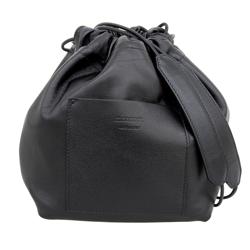JIL SANDER ジルサンダー DUMPLING キャンバス レザー リバーシブル バッグ ショルダーバッグ レディース アイボリー×ブラック j07wg0027 JIL SANDER ジルサンダー DUMPLING キャンバス レザー リバーシブル バッグ ショルダーバッグ レディース アイボリー×ブラック j07wg0027
