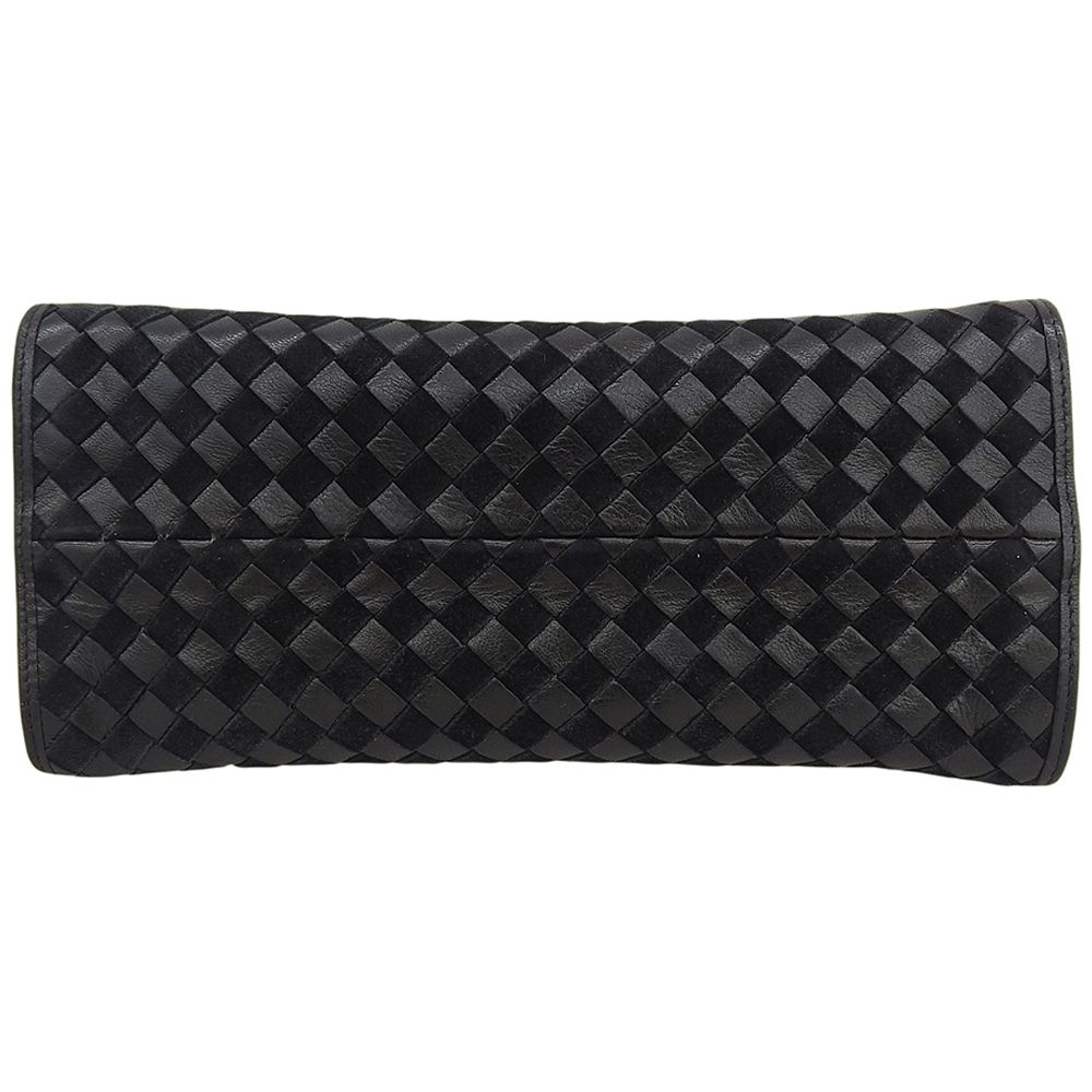 BALLY バリー レザー×スエード ヴィンテージ 編み込み レザーハンドバッグ レディース ブラック×ブラウン BALLY バリー レザー×スエード ヴィンテージ 編み込み レザーハンドバッグ レディース ブラック×ブラウン