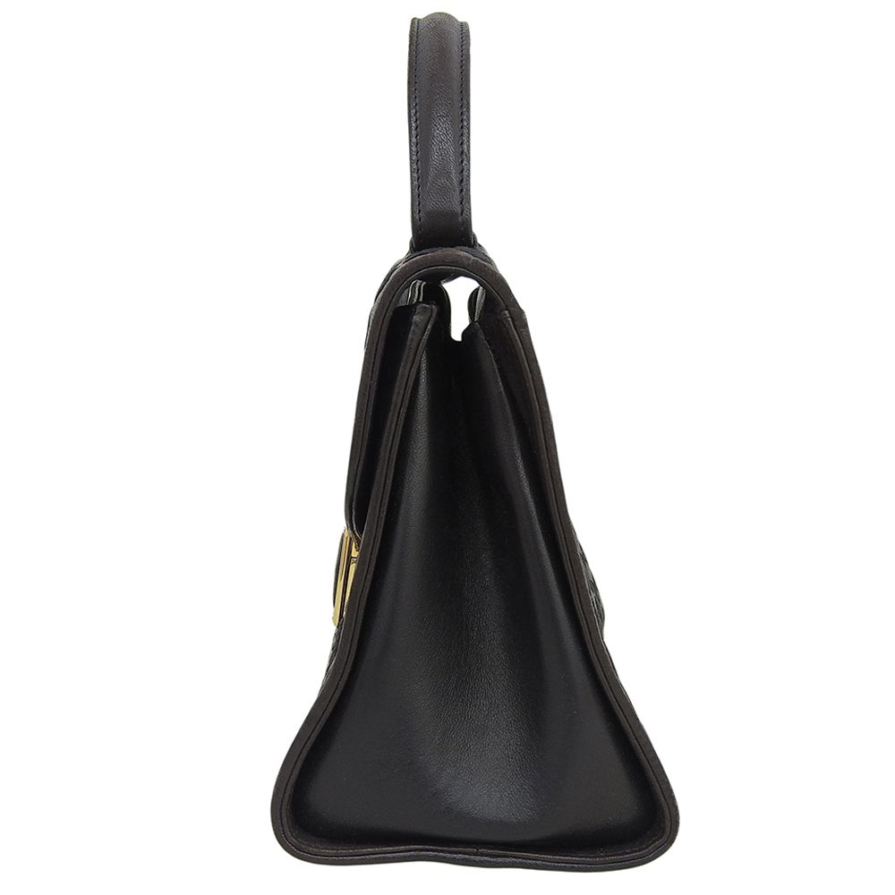 BALLY バリー レザー×スエード ヴィンテージ 編み込み レザーハンドバッグ レディース ブラック×ブラウン BALLY バリー レザー×スエード ヴィンテージ 編み込み レザーハンドバッグ レディース ブラック×ブラウン