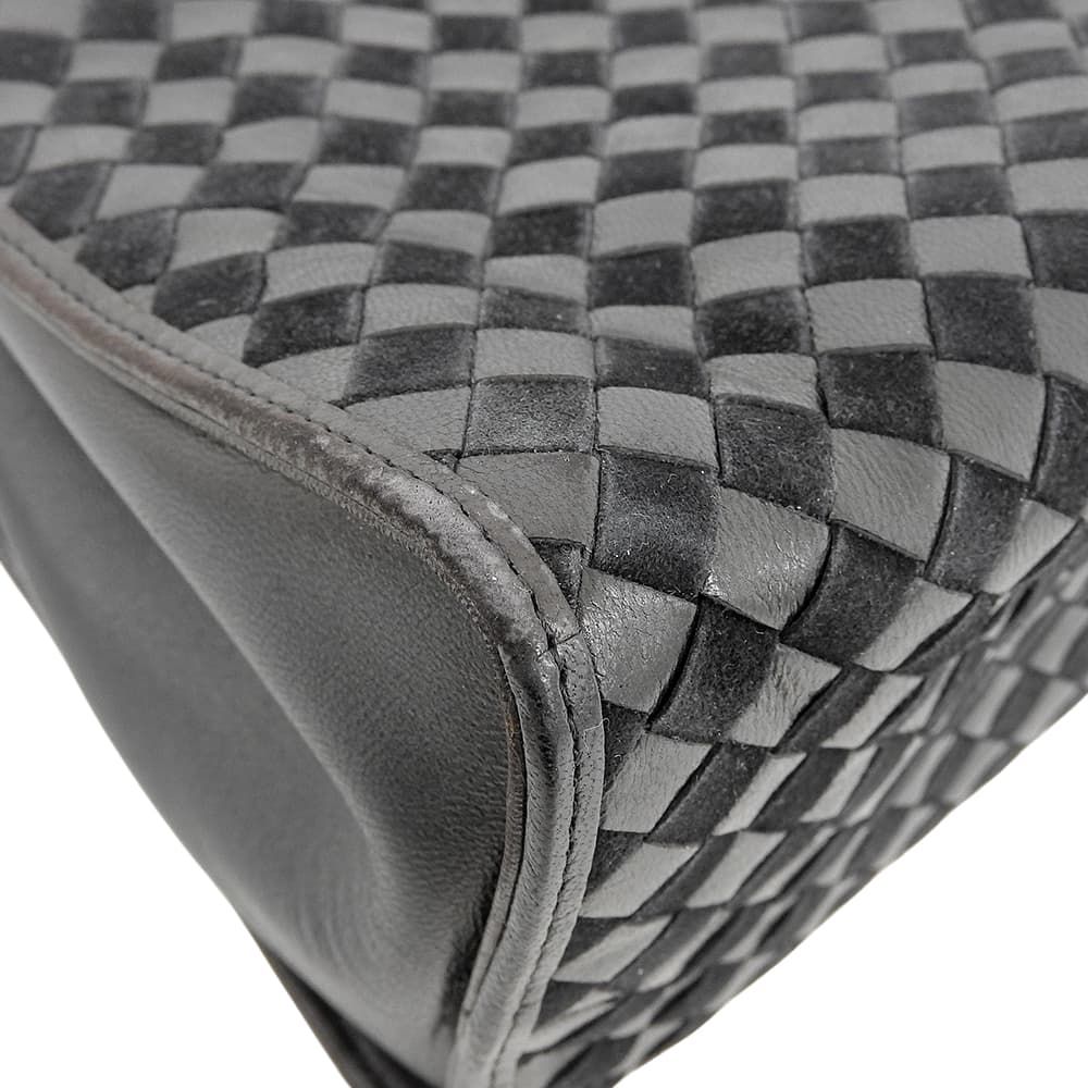 BALLY バリー レザー×スエード ヴィンテージ 編み込み レザーハンドバッグ レディース ブラック×ブラウン BALLY バリー レザー×スエード ヴィンテージ 編み込み レザーハンドバッグ レディース ブラック×ブラウン