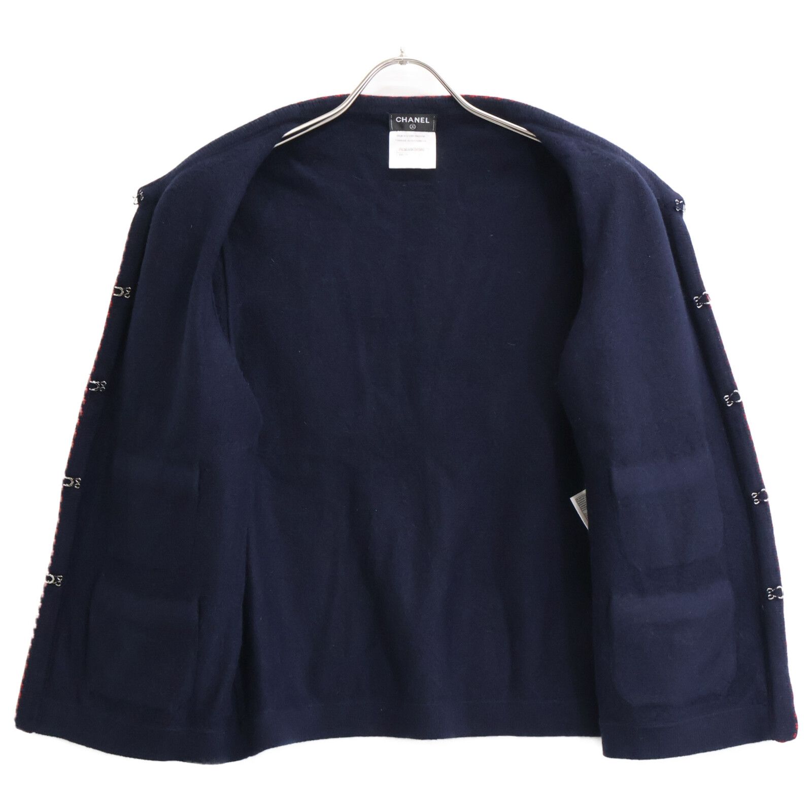CHANEL シャネル P53646K06989 カシミヤ100% フロントホック カーディガン 34 CHANEL シャネル P53646K06989 カシミヤ100% フロントホック カーディガン 34