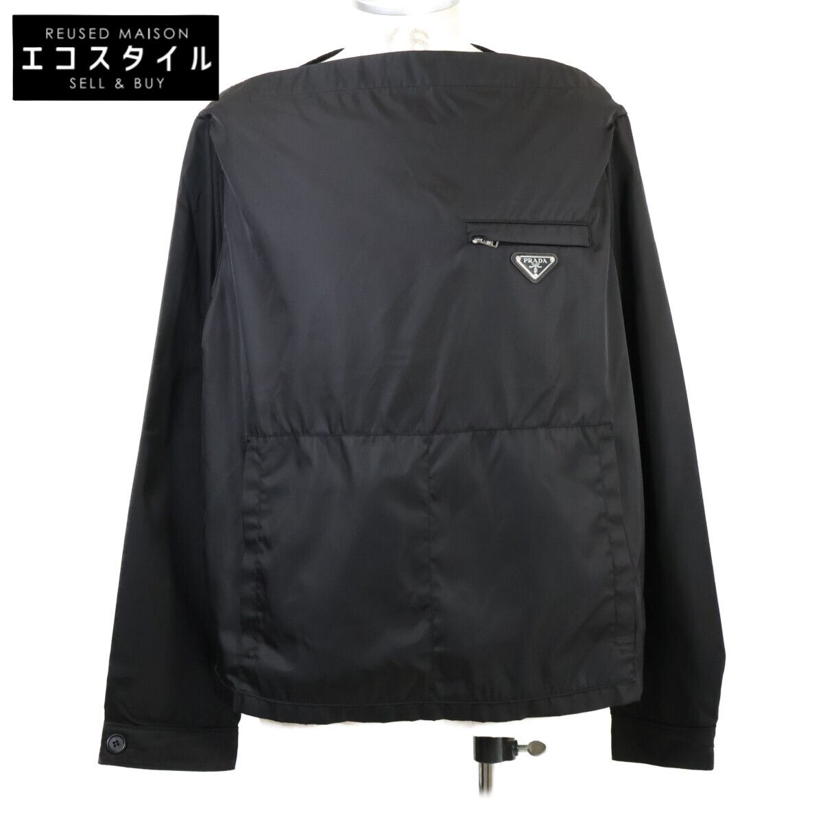PRADA プラダ 【美品/国内正規】SGB755 RE-NYLON トライアングルロゴ プルオーバー トップス 48