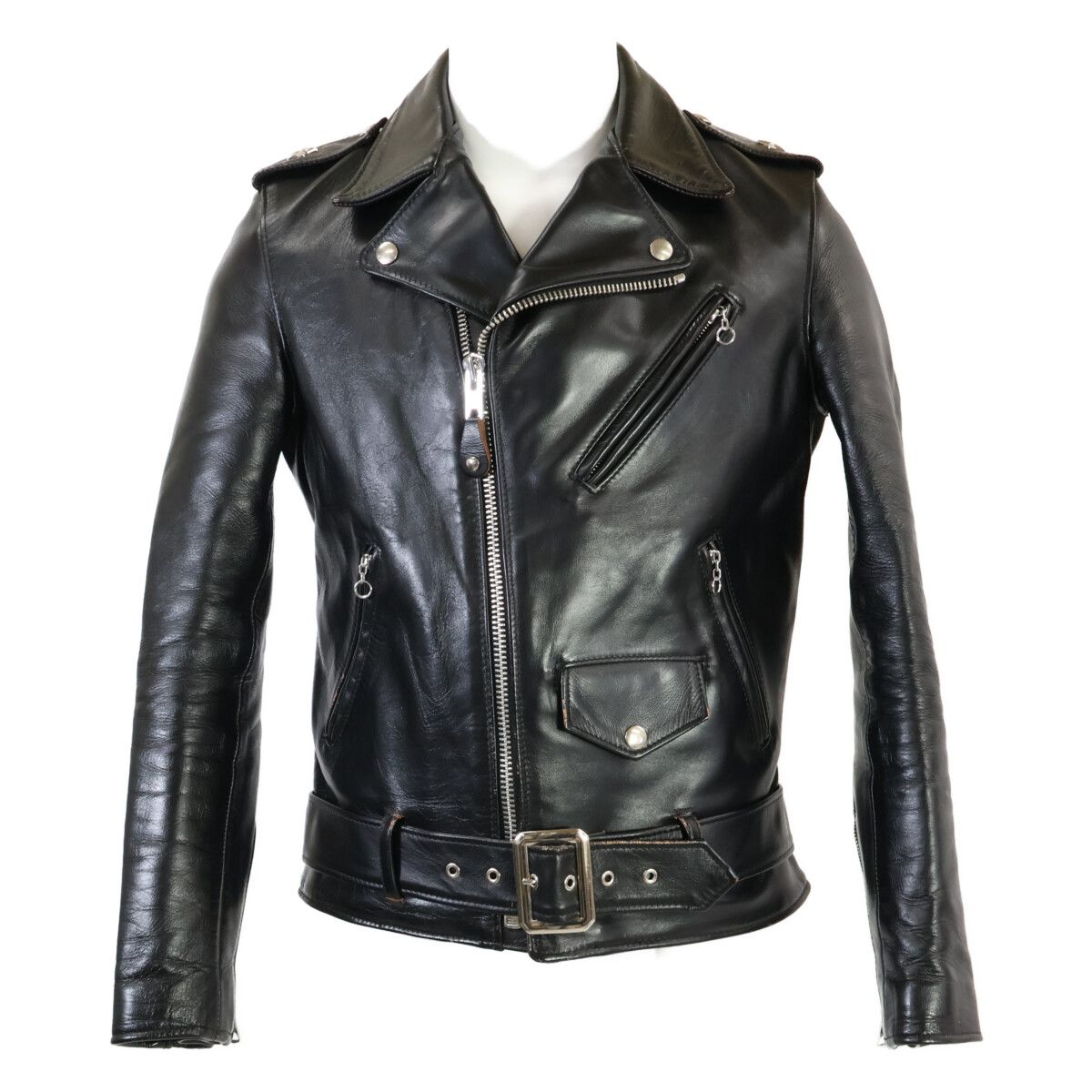 SCHOTT ショット 7822950022 613SJH　直営店限定 SPECIAL HORSEHIDE ONESTAR ホースハイド 茶芯 ダブルライダースジャケット 36