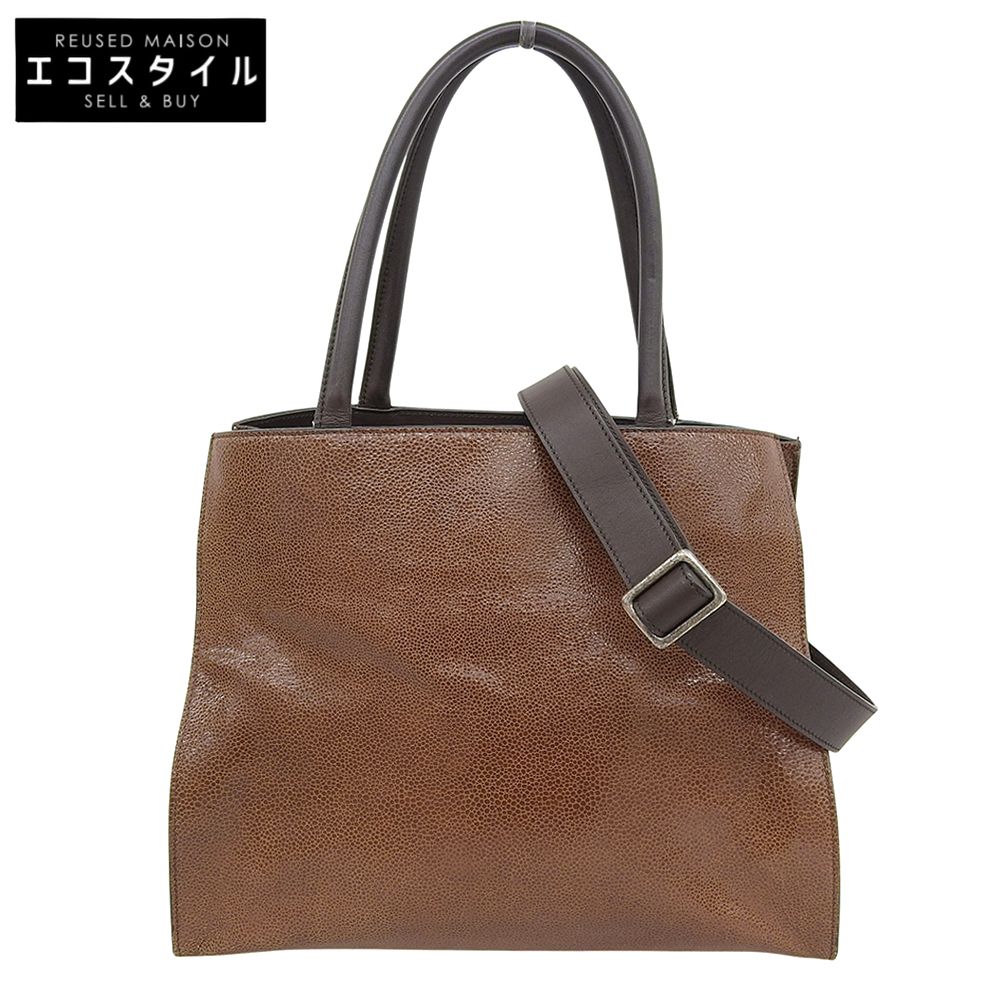 BRUNELLO CUCINELLI ブルネロクチネリ レザー 2WAYバッグ ハンドバッグ ショルダーバッグ レディース ブラウン