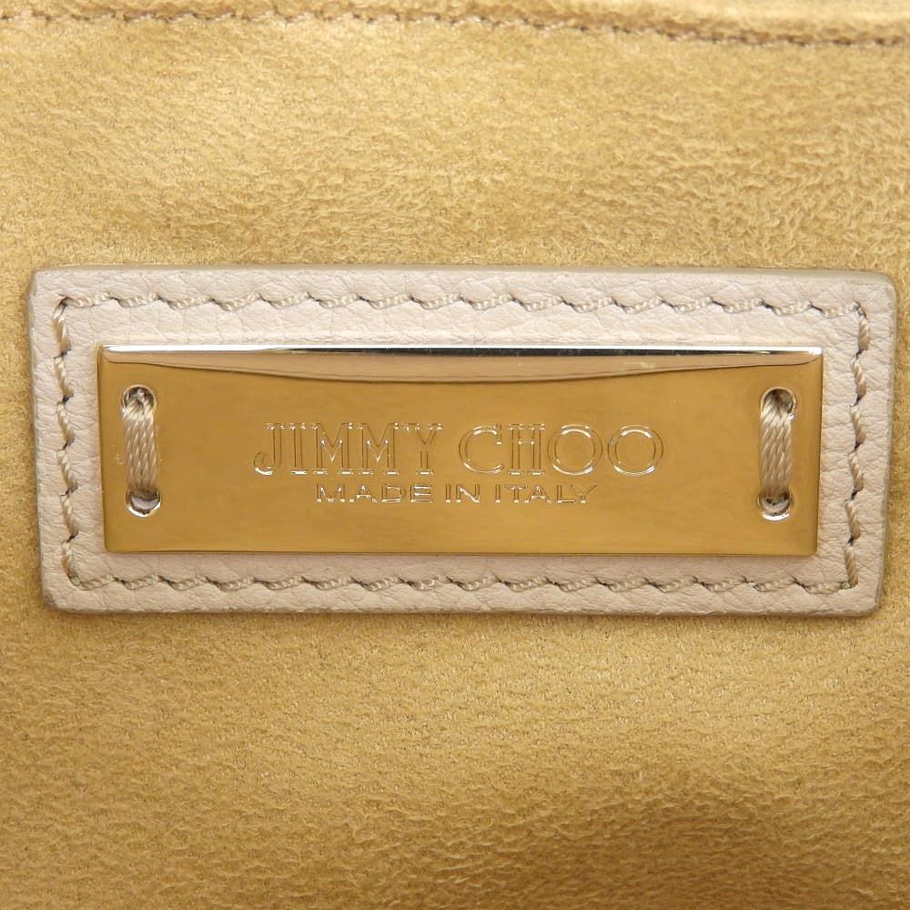 JIMMY CHOO ジミーチュウ REBEL GRC レザーショルダーバッグ レディース ベージュ
