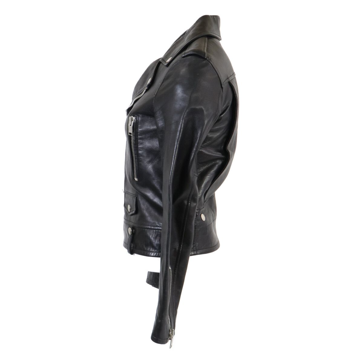 SAINT LAURENT PARIS サンローランパリ 【国内正規】397287 ラムスキン ダブルライダースジャケット 34 SAINT LAURENT PARIS サンローランパリ 【国内正規】397287 ラムスキン ダブルライダースジャケット 34