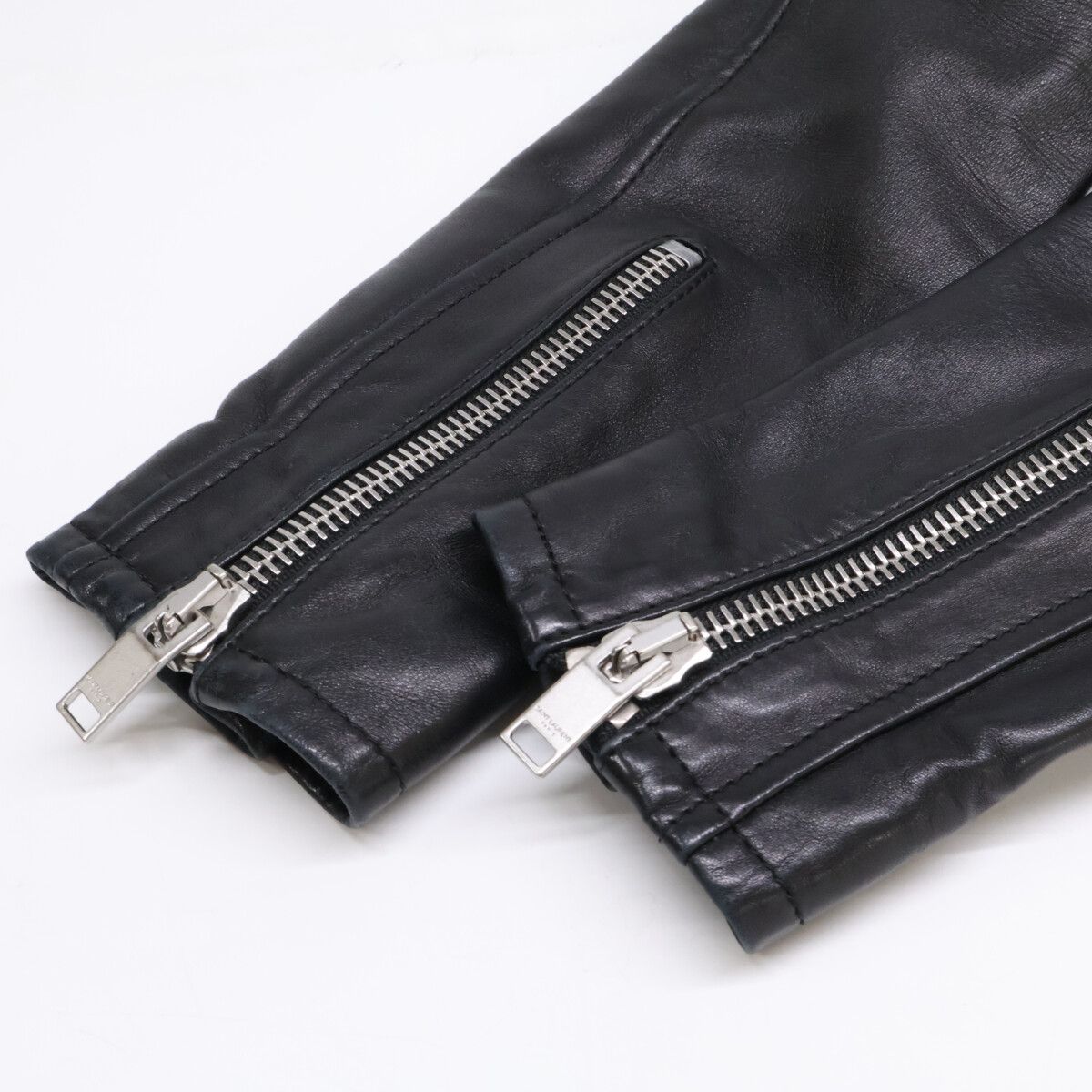 SAINT LAURENT PARIS サンローランパリ 【国内正規】397287 ラムスキン ダブルライダースジャケット 34 SAINT LAURENT PARIS サンローランパリ 【国内正規】397287 ラムスキン ダブルライダースジャケット 34