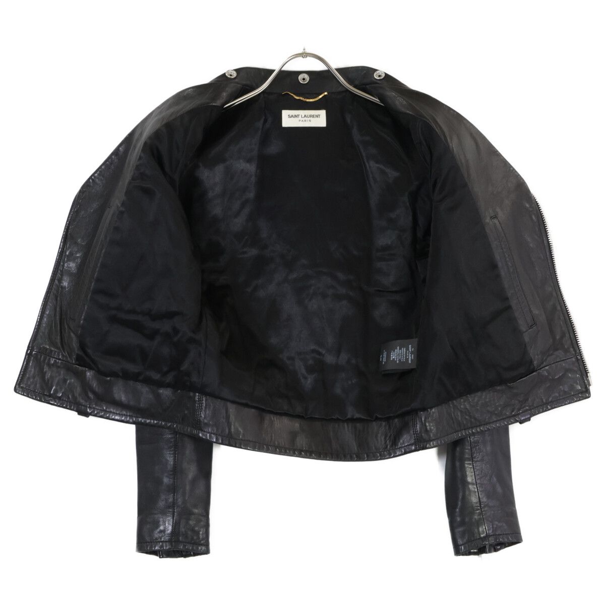 SAINT LAURENT PARIS サンローランパリ 【国内正規】397287 ラムスキン ダブルライダースジャケット 34 SAINT LAURENT PARIS サンローランパリ 【国内正規】397287 ラムスキン ダブルライダースジャケット 34