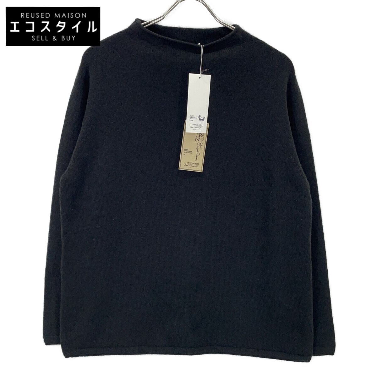 TOYOBOSHI トウヨウボウシ 糸衣 ﾌﾞﾗｯｸ UTSUGI 14ITBV0004 ﾍﾞﾋﾞｰｶｼﾐﾔ ﾓｯｸﾈｯｸ ﾆｯﾄ ｾｰﾀｰ 4