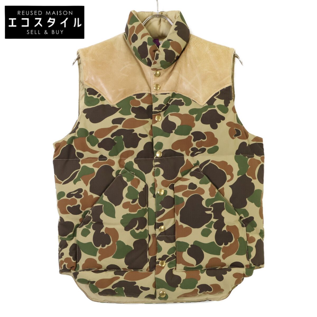 Rocky Mountain Featherbed ロッキーマウンテンフェザーベッド 450-462-53 ﾌﾞﾗｳﾝ ｶﾓﾌﾗ 迷彩 ﾀﾞｳﾝﾍﾞｽﾄ Down Vest 38
