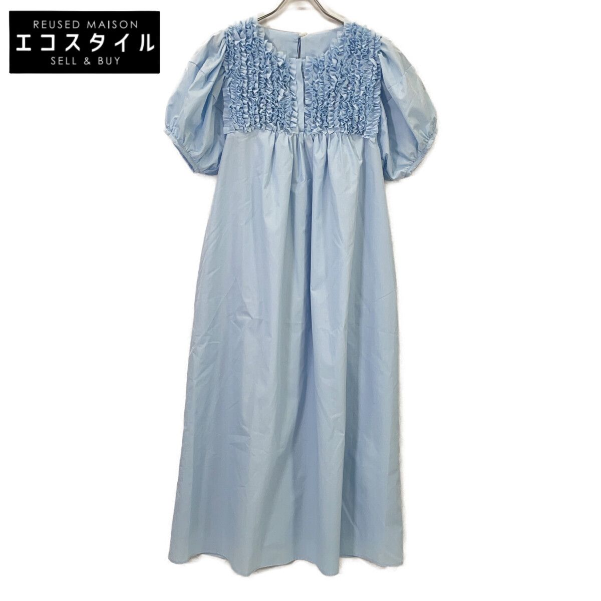 Rosy Monster ロージーモンスター RMTO-0525S ライトブルー AJISAI mini frill puff OP ジサイミニフリルパフワンピース S