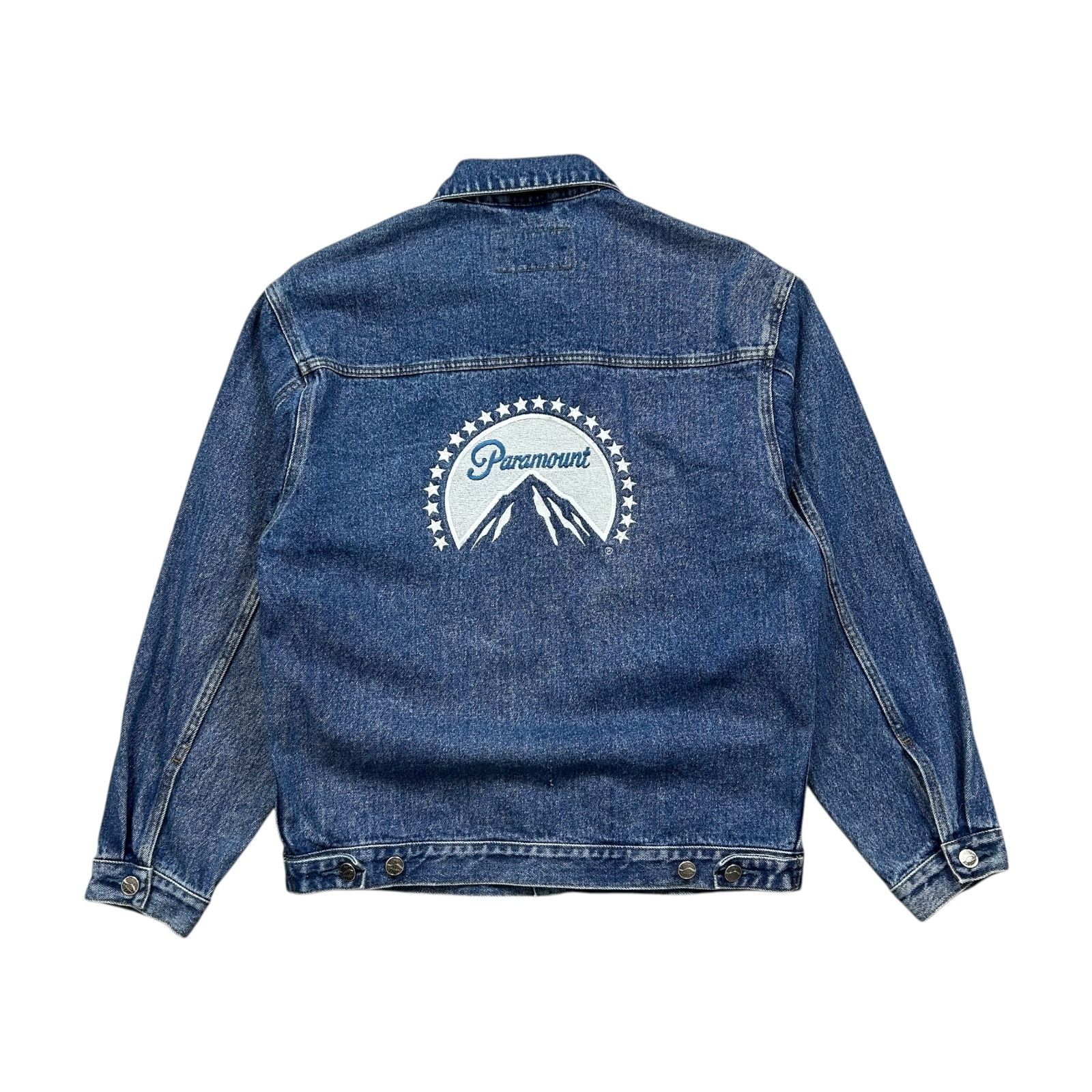 00s PARAMOUNT ロゴ パラマウント・ピクチャーズ 映画 企業 PORT AUTHORITY デニムジャケット SIZE S