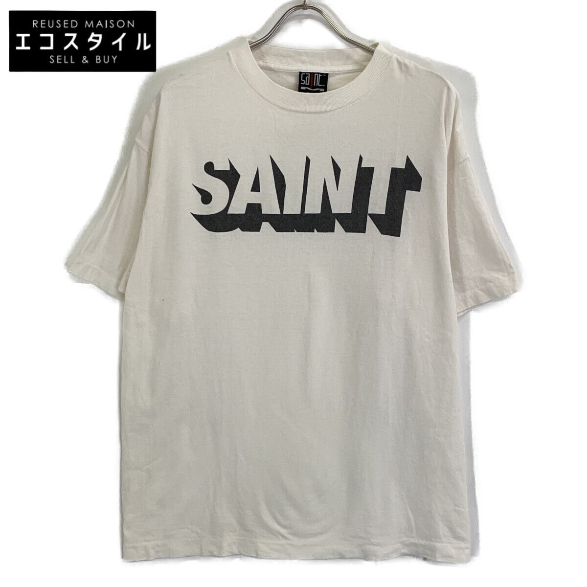 SAINT MICHAEL セントマイケル ﾎﾜｲﾄ SM-HR1-0000-018 SAINT Tｼｬﾂ L　
