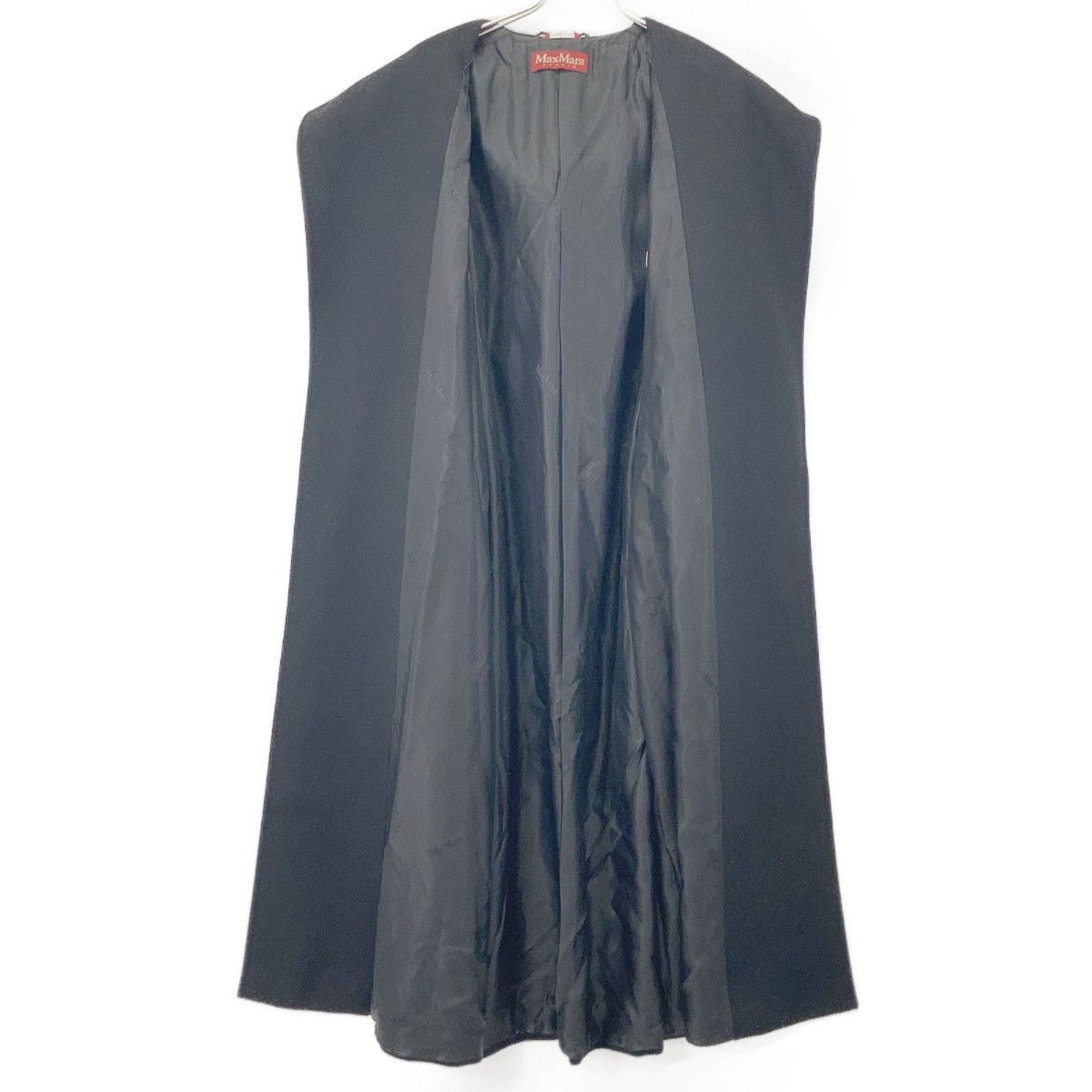 MAXMARA STUDIO マックスマーラスタジオ 601637936 ブラック ウール ベルト フーデットコート 34 MAXMARA STUDIO マックスマーラスタジオ 601637936 ブラック ウール ベルト フーデットコート 34